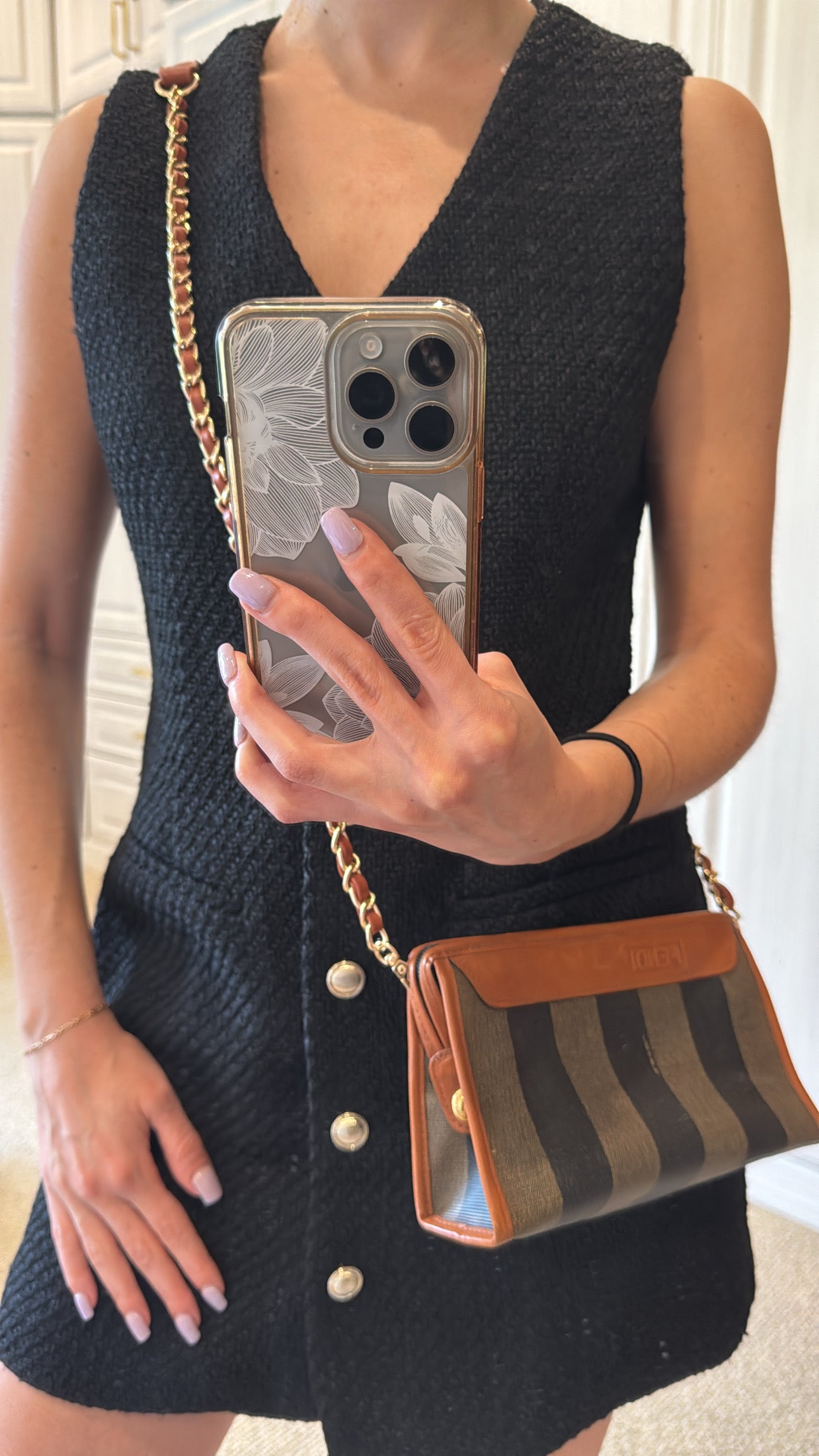 Vintage Fendi Stripe Clutch/Crossbody