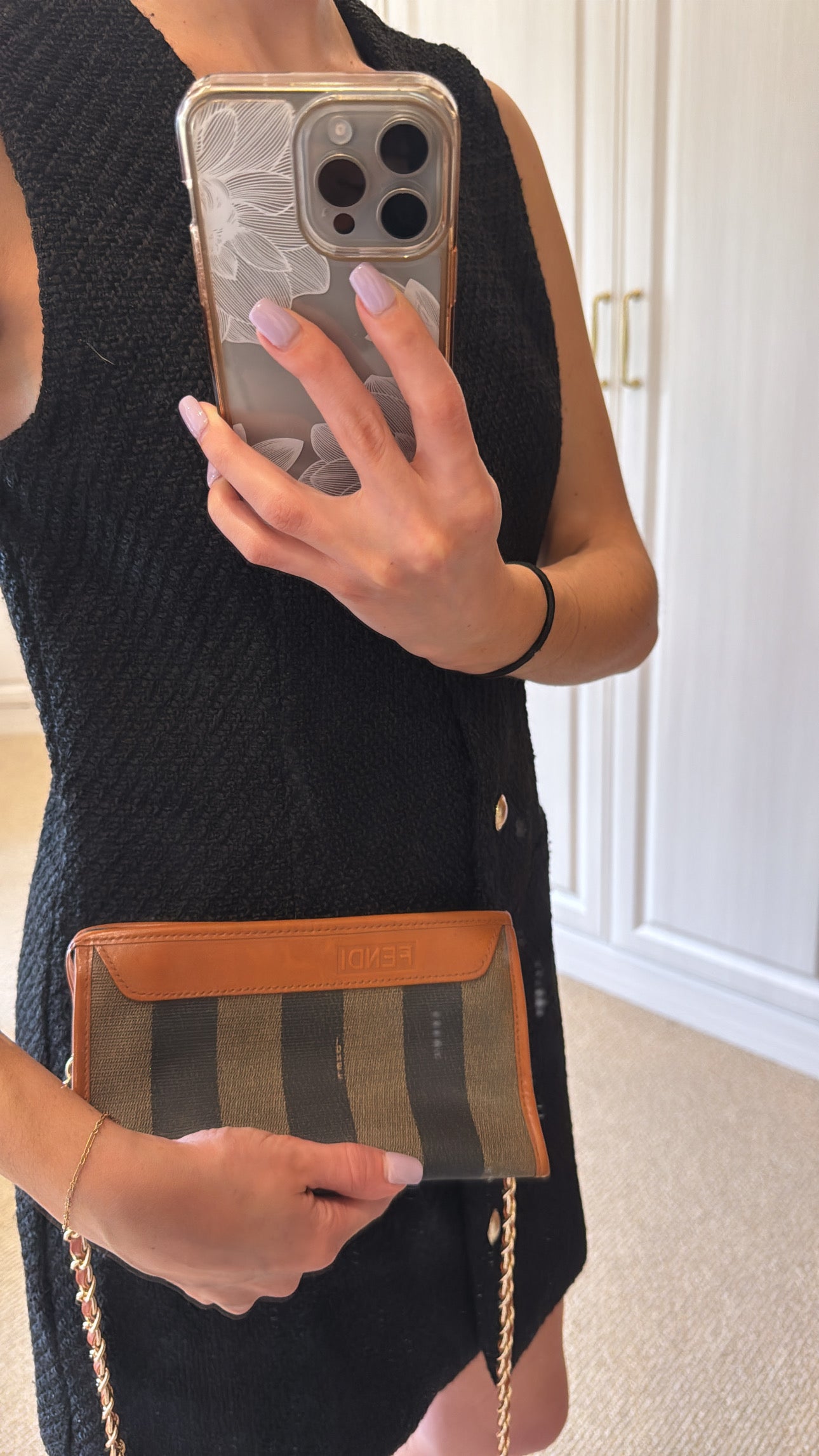 Vintage Fendi Stripe Clutch/Crossbody