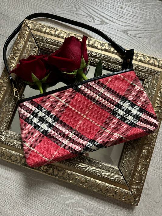 Vintage Burberry Nova Check Pouchette Bag