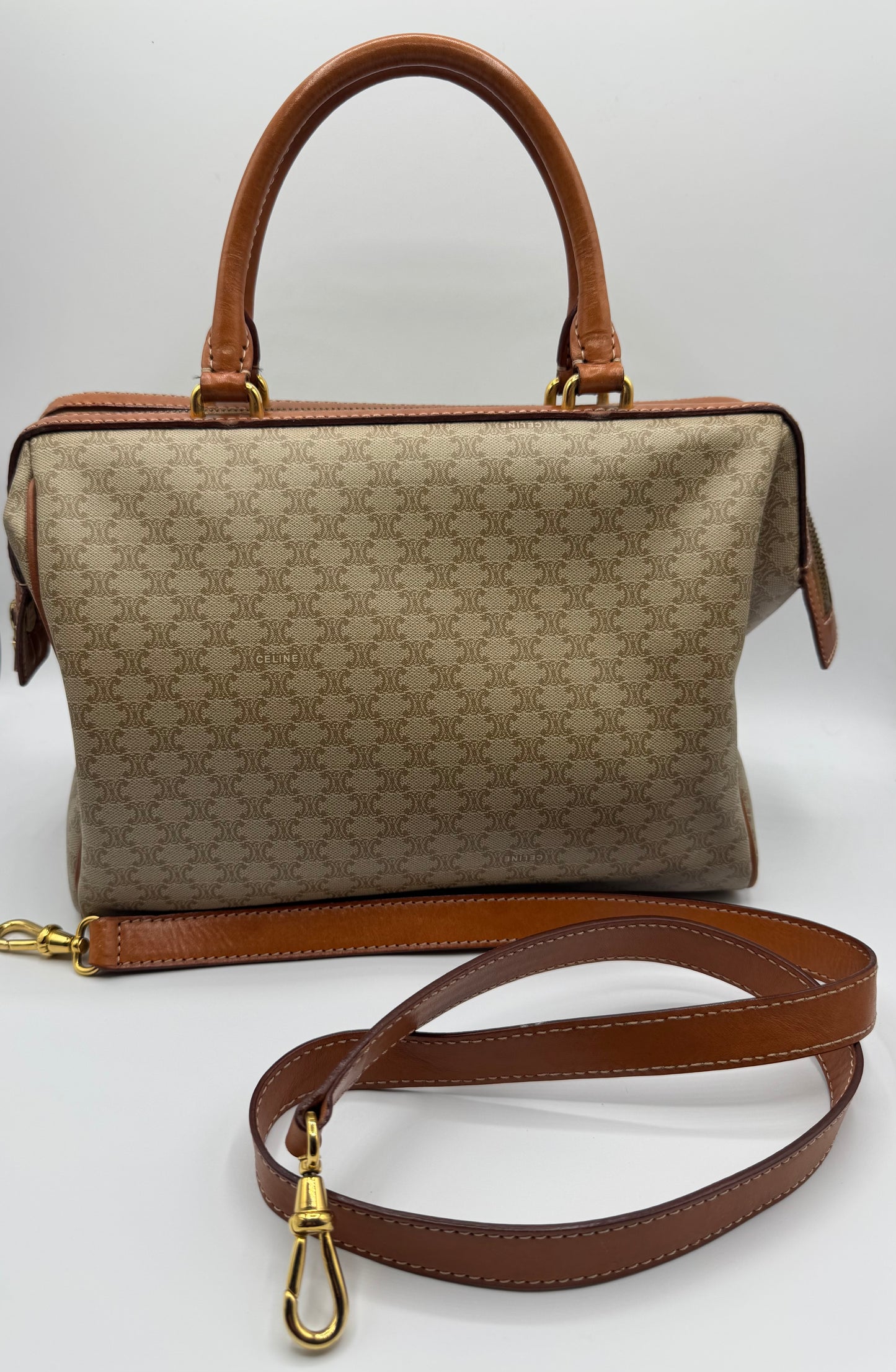 Vintage Celine Boston Bag with Strap