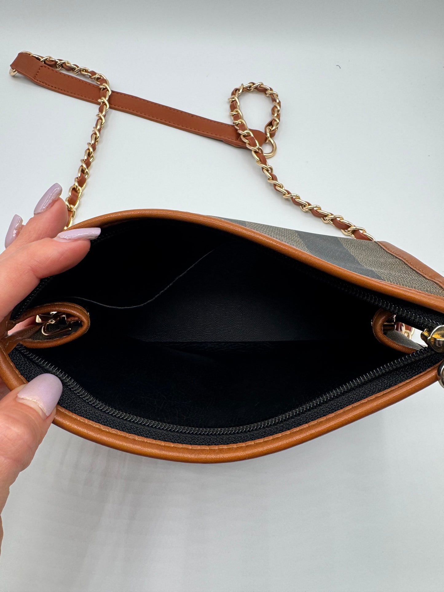 Vintage Fendi Stripe Clutch/Crossbody