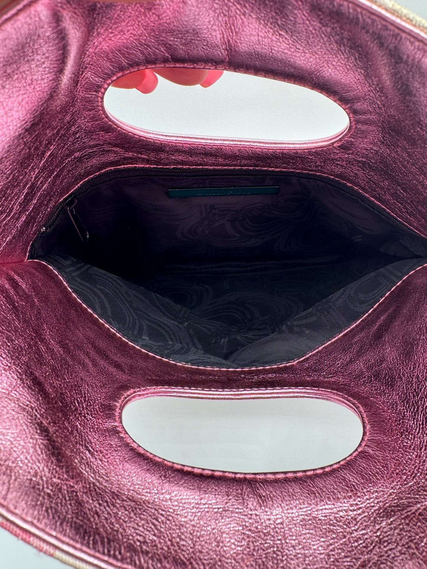 Vintage Pucci Pink and Orange Foldover Clutch