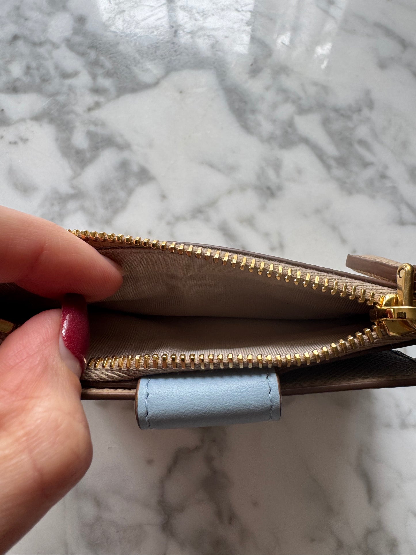 Prada Two-Tone Card Holder