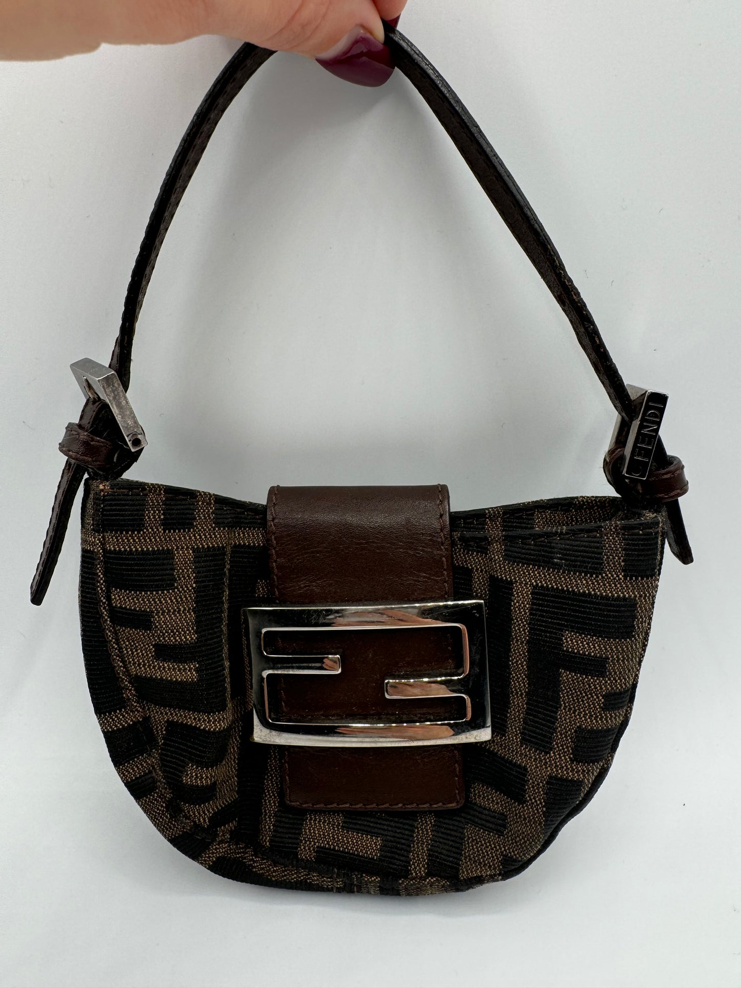 Vintage Fendi Zucca Mini Croissant Bag