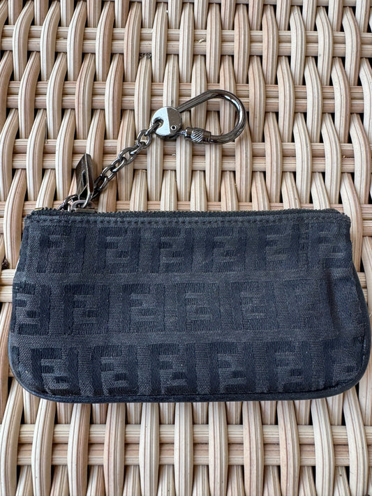 Vintage Fendi Key Pouch- Black