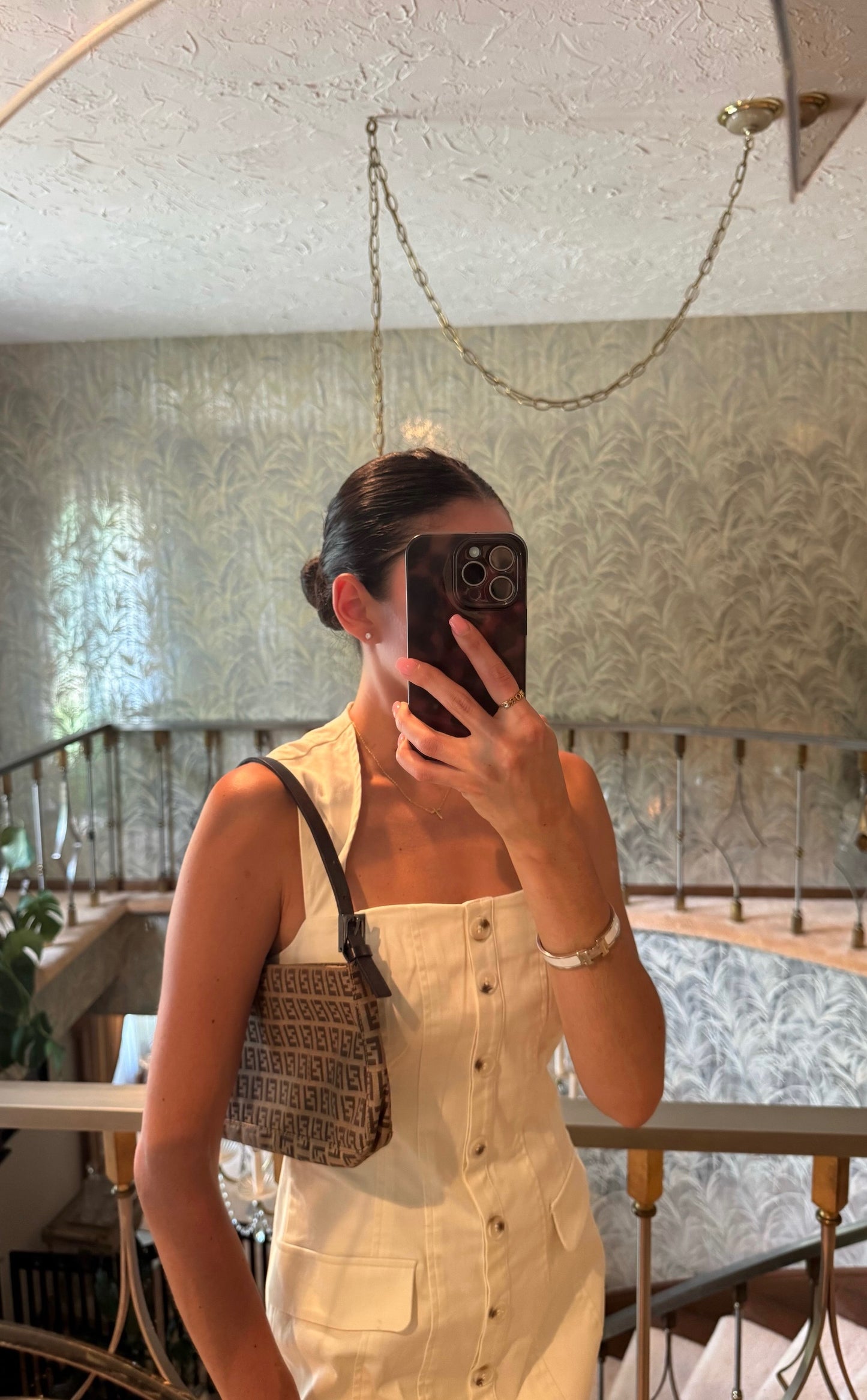 Vintage Fendi Zucchino Pouchette Bag
