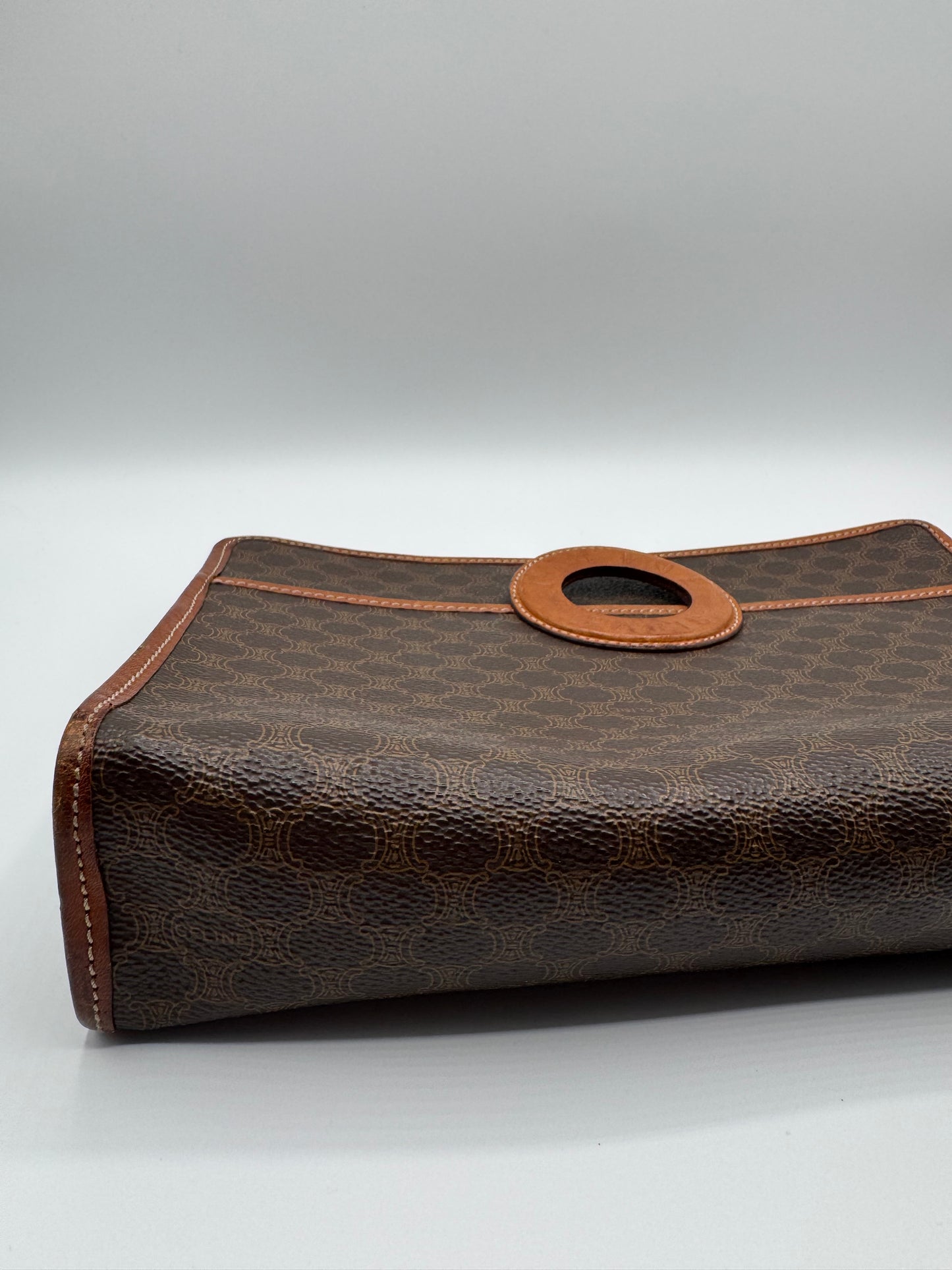 Vintage Celine Macadam Clutch- Brown