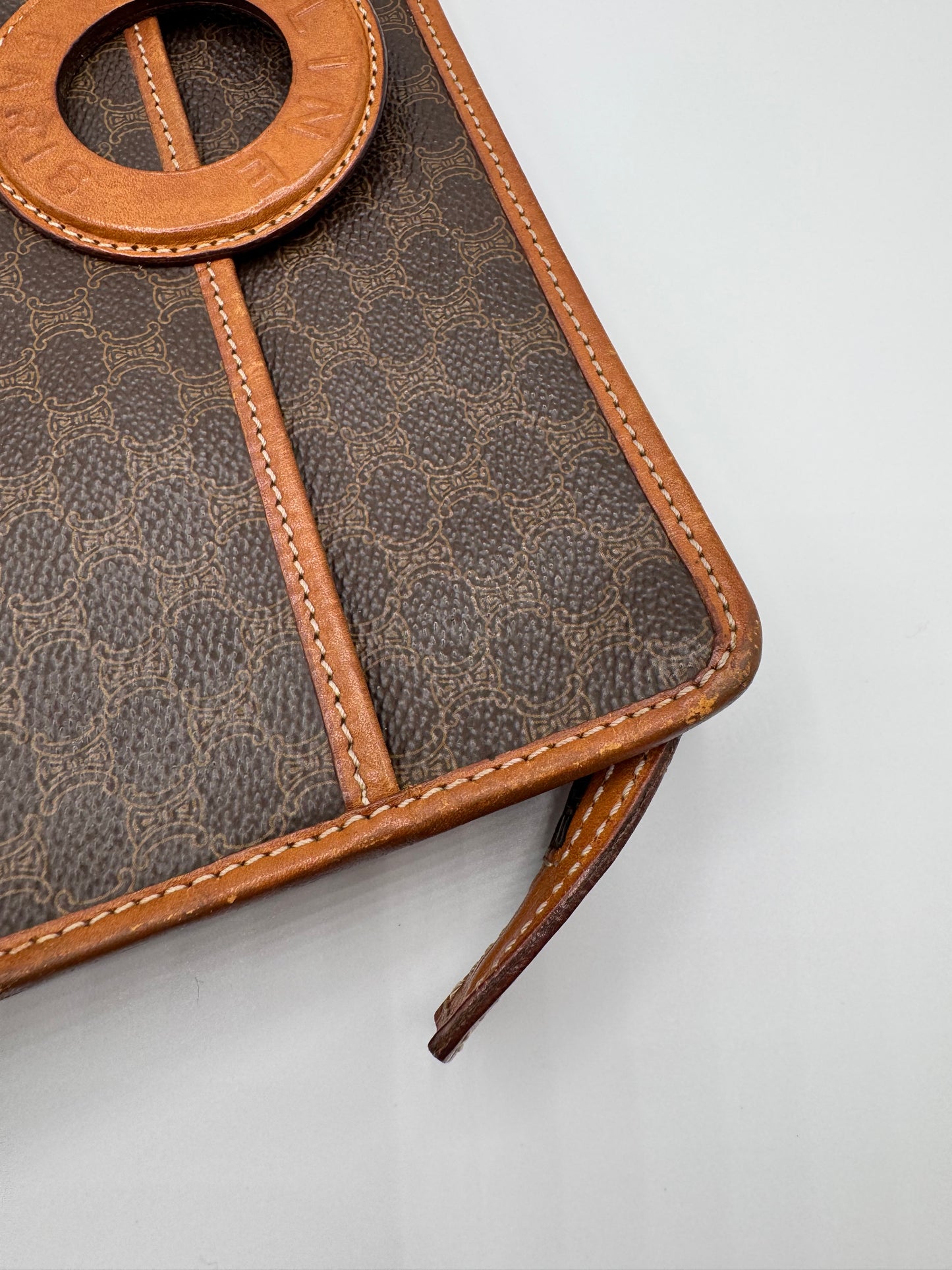 Vintage Celine Macadam Clutch- Brown