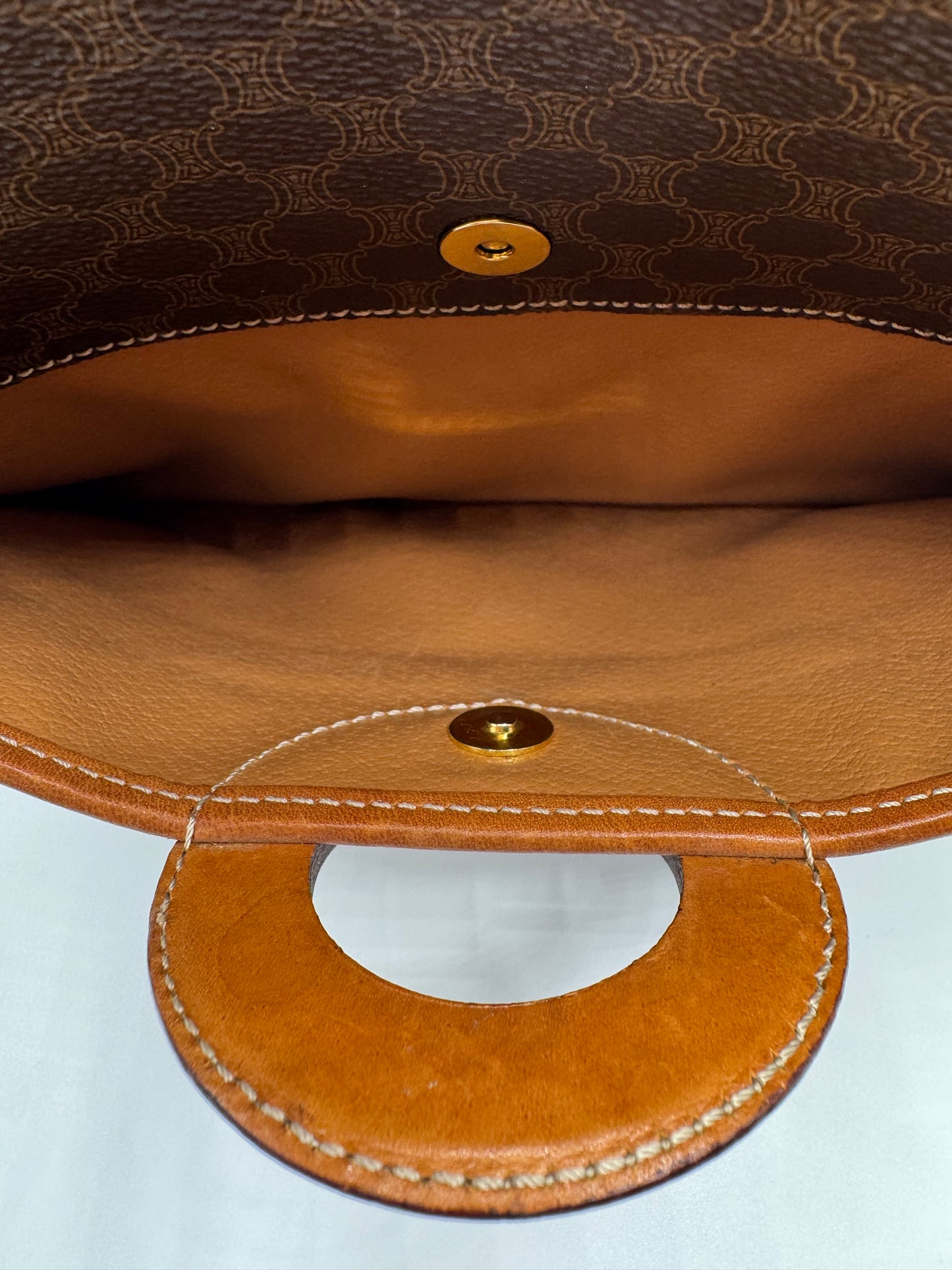 Vintage Celine Macadam Clutch- Brown