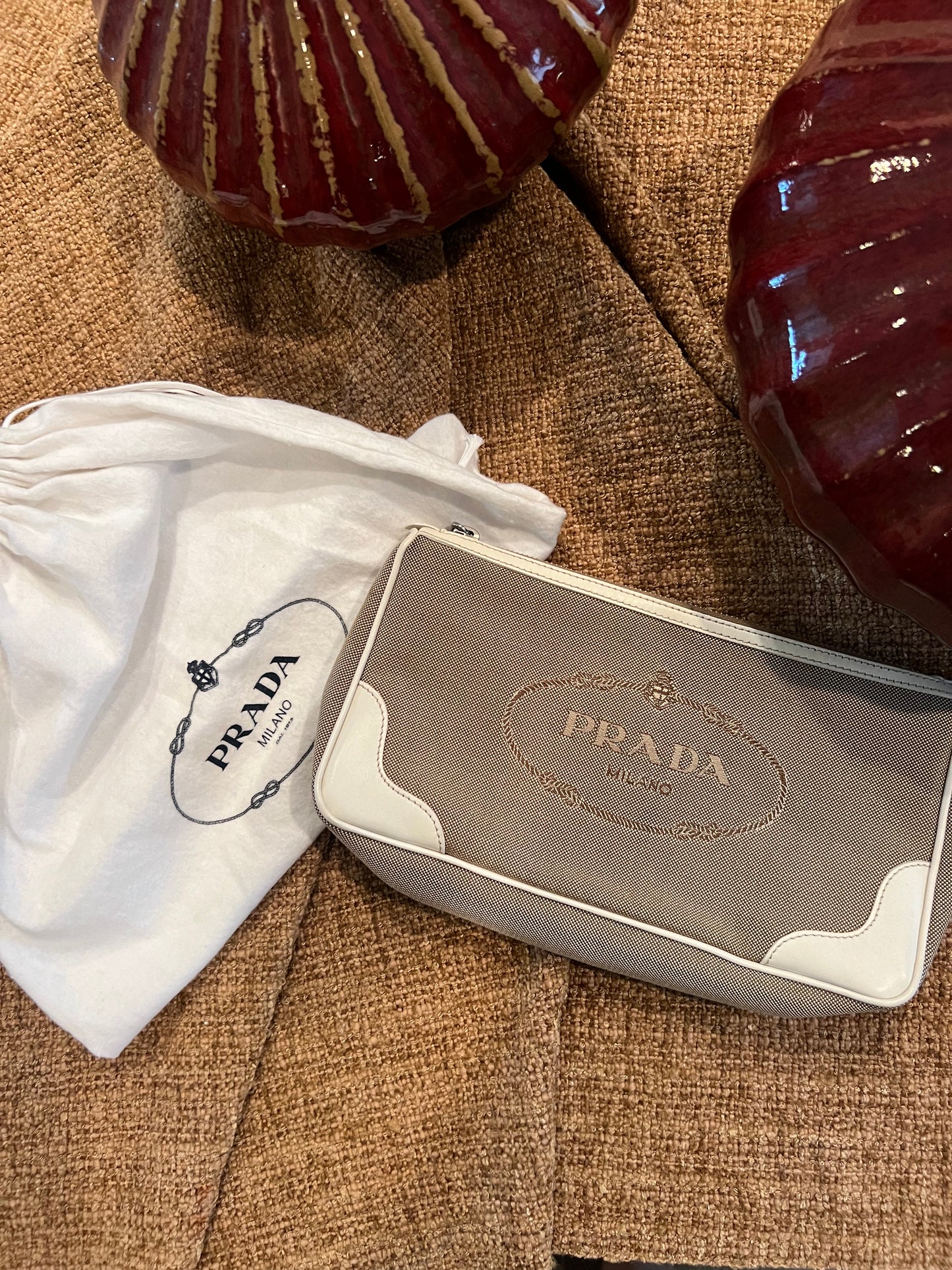 Prada Beige Clutch