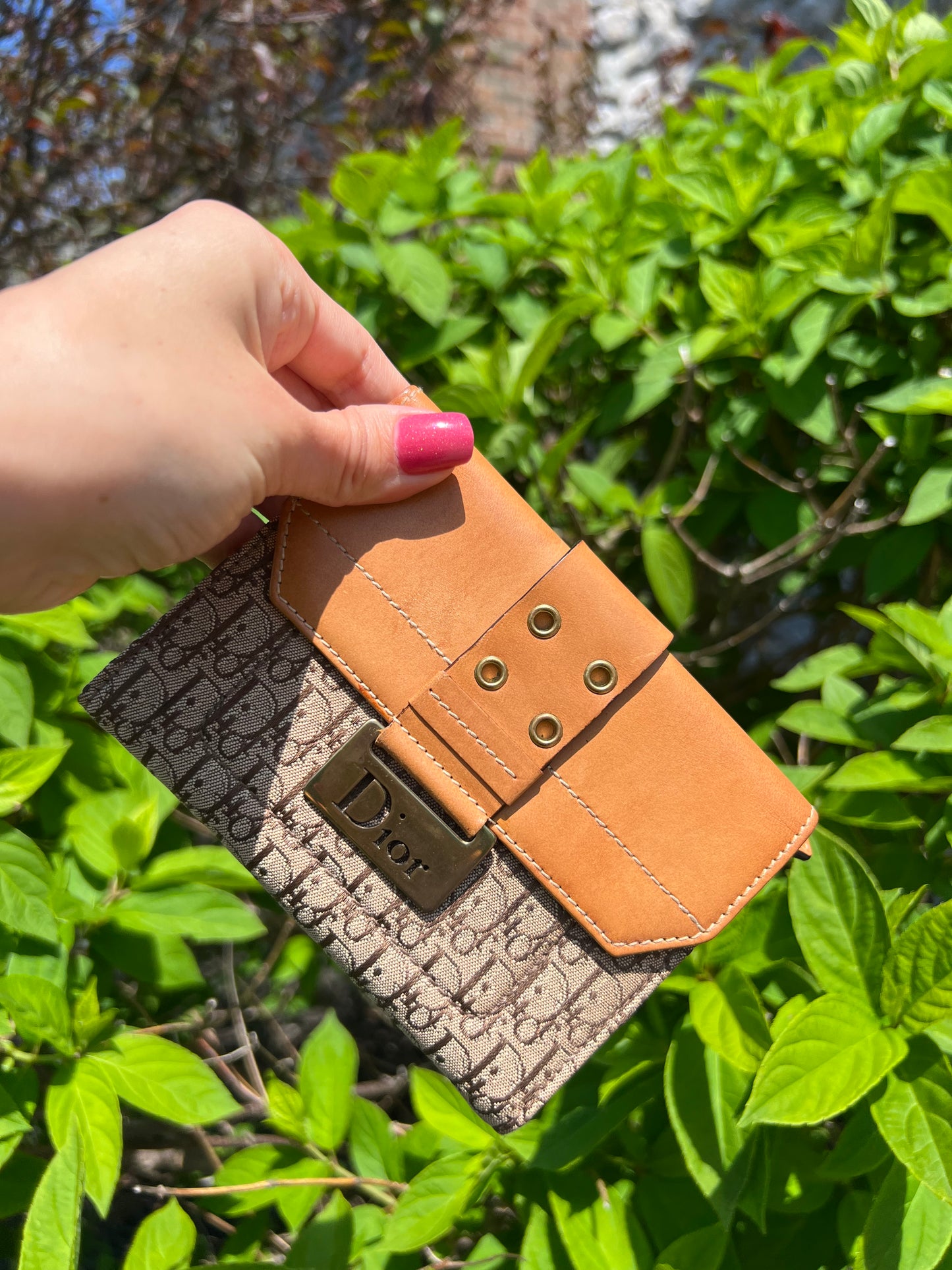 Vintage Dior Trotter Compact Wallet