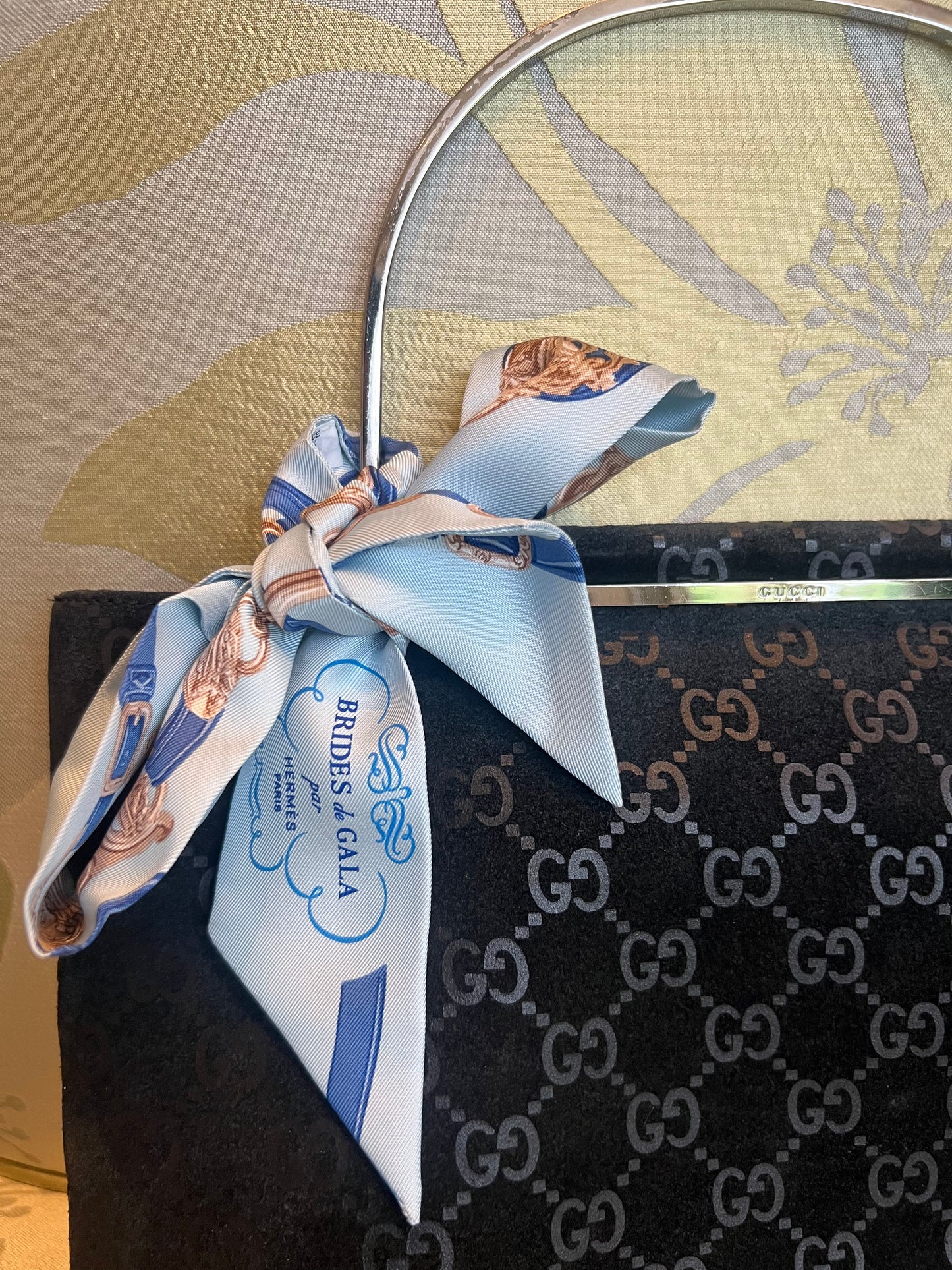 Hermes Blue Twilly Scarf