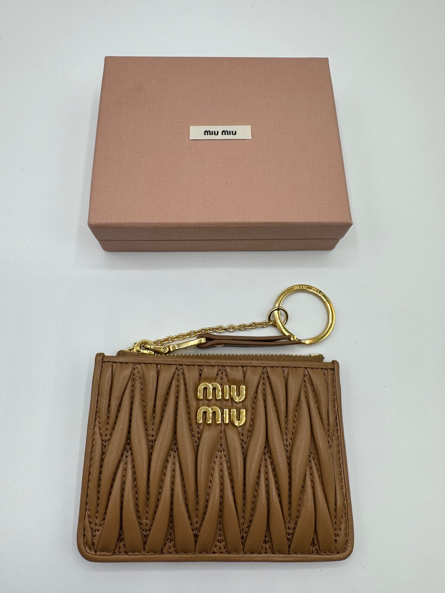 Miu Miu Tan Key Pouch