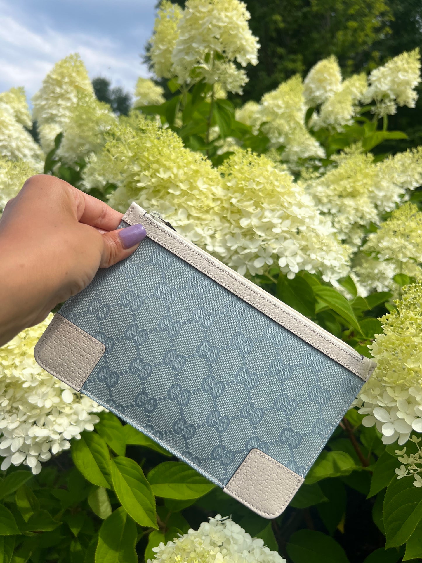 Vintage Gucci Baby Blue Clutch