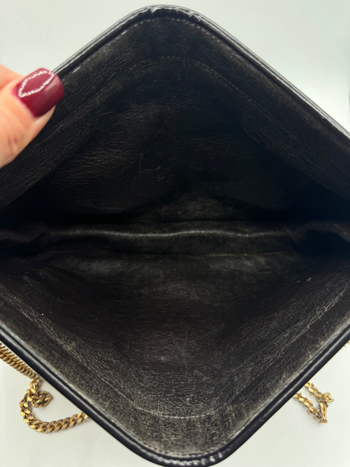 Vintage Dior Trotter Clutch on Chain- Brown