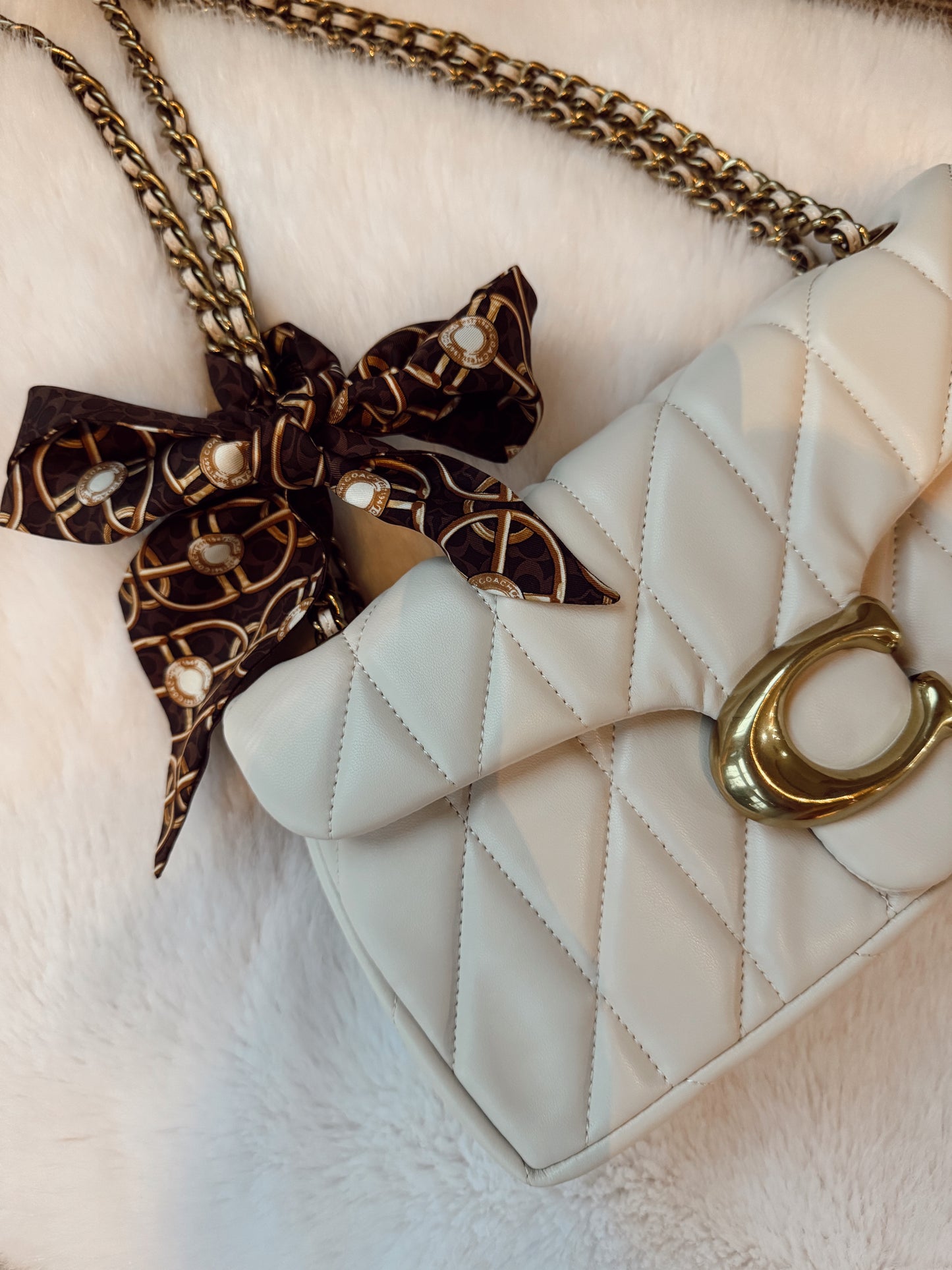 Coach White Tabby Bag