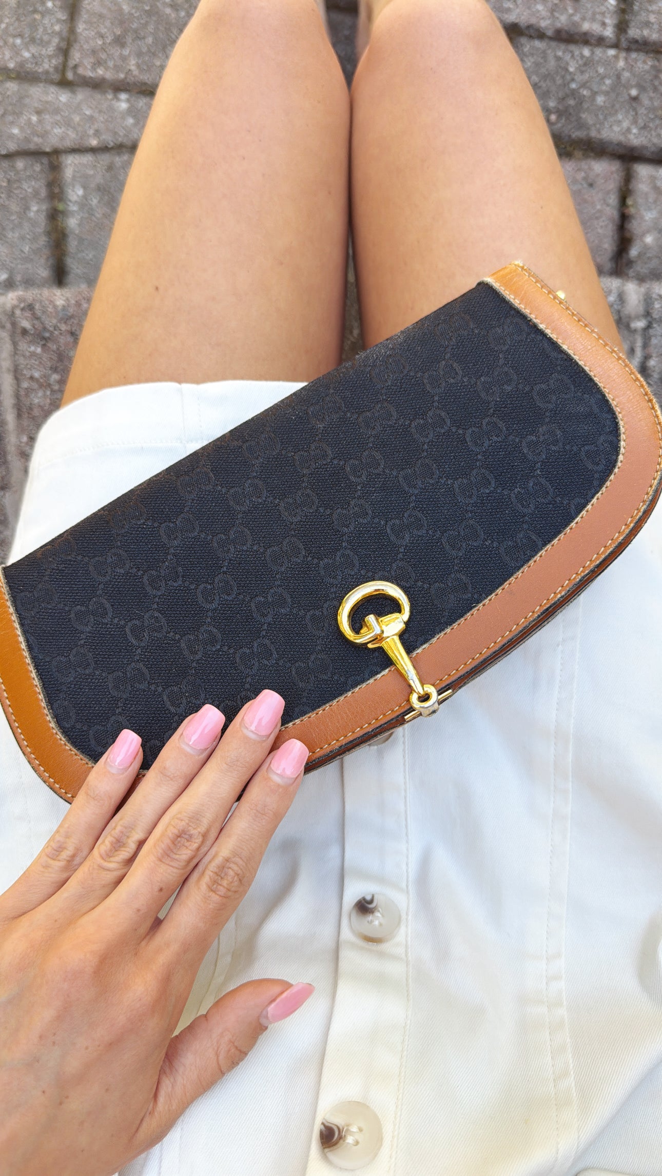 Vintage Gucci Denim Clutch