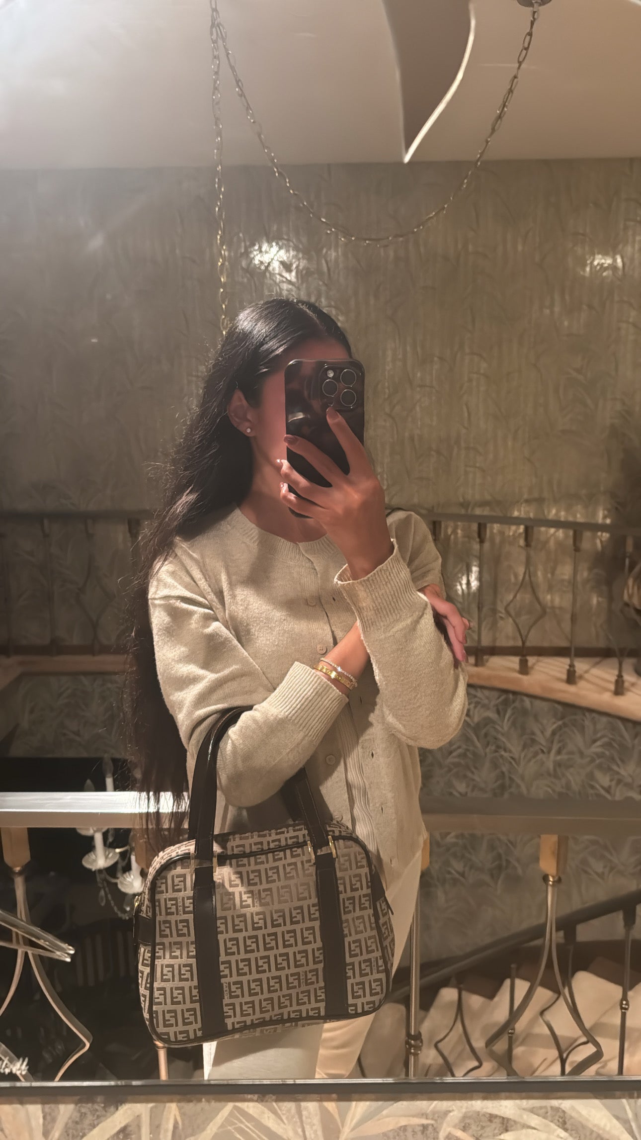 Vintage Fendi Zucchino Boston Bag