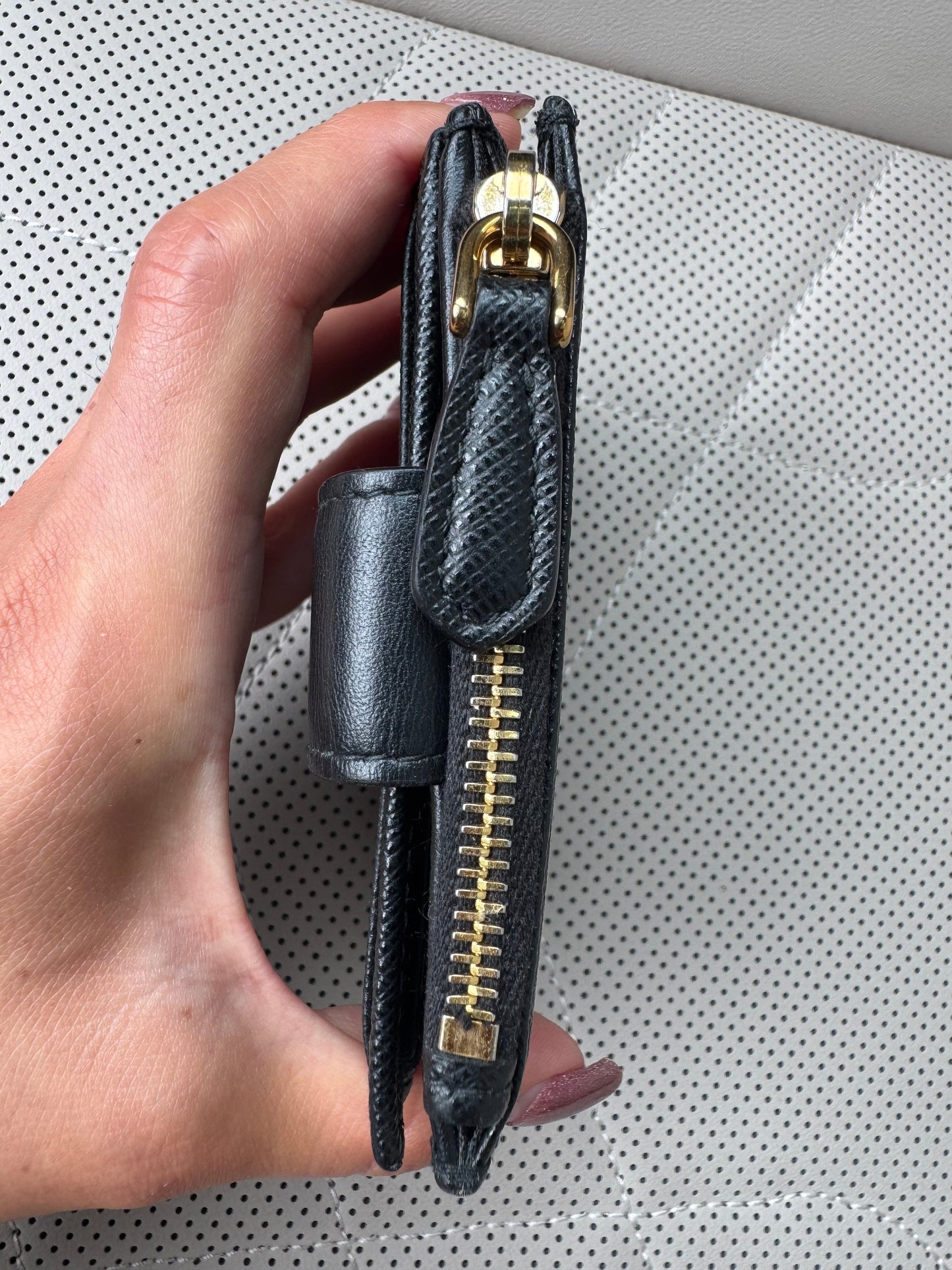 Prada Saffiano Black Leather Wallet