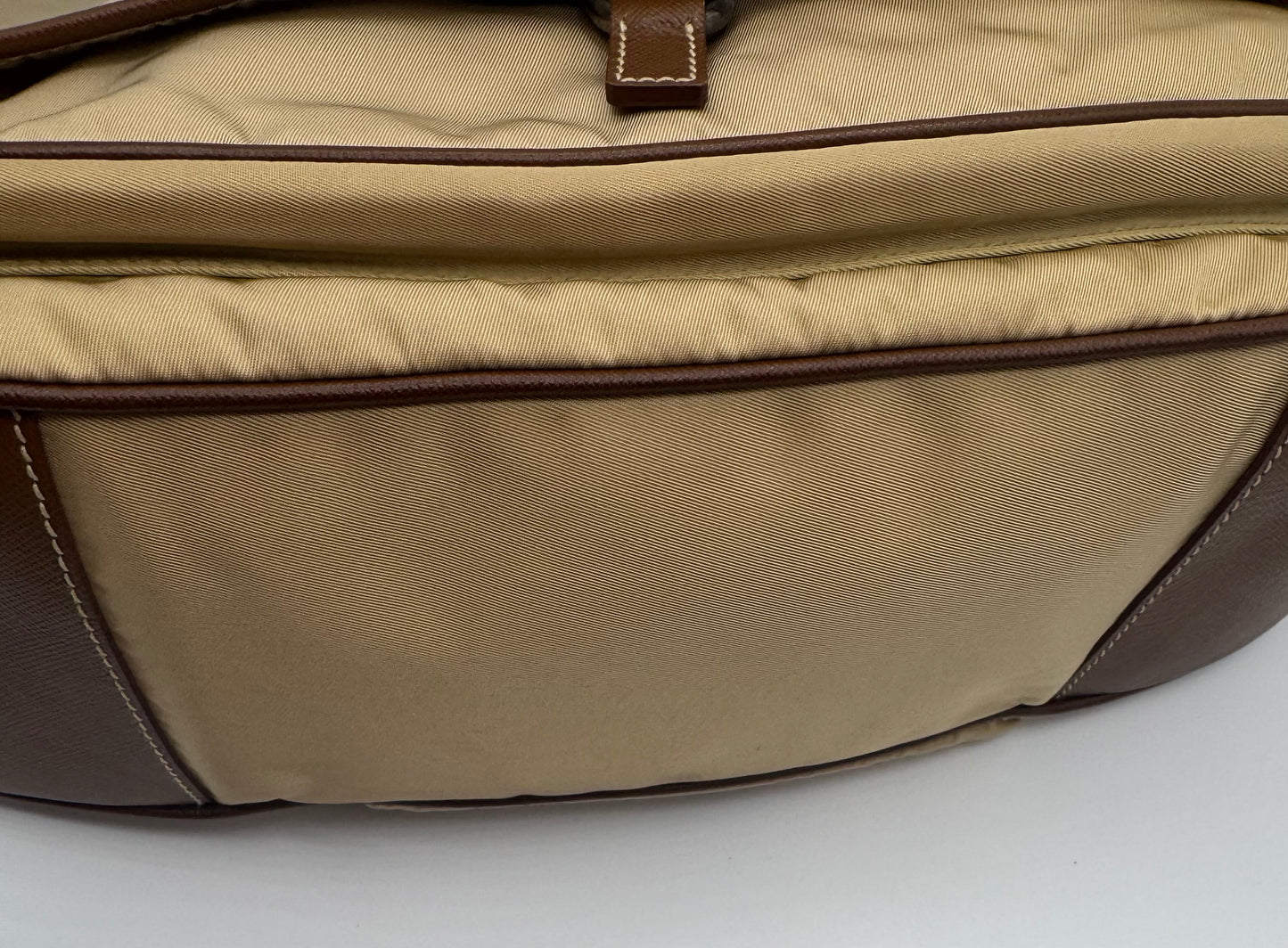 Vintage Prada Nylon Khaki Shoulder Bag