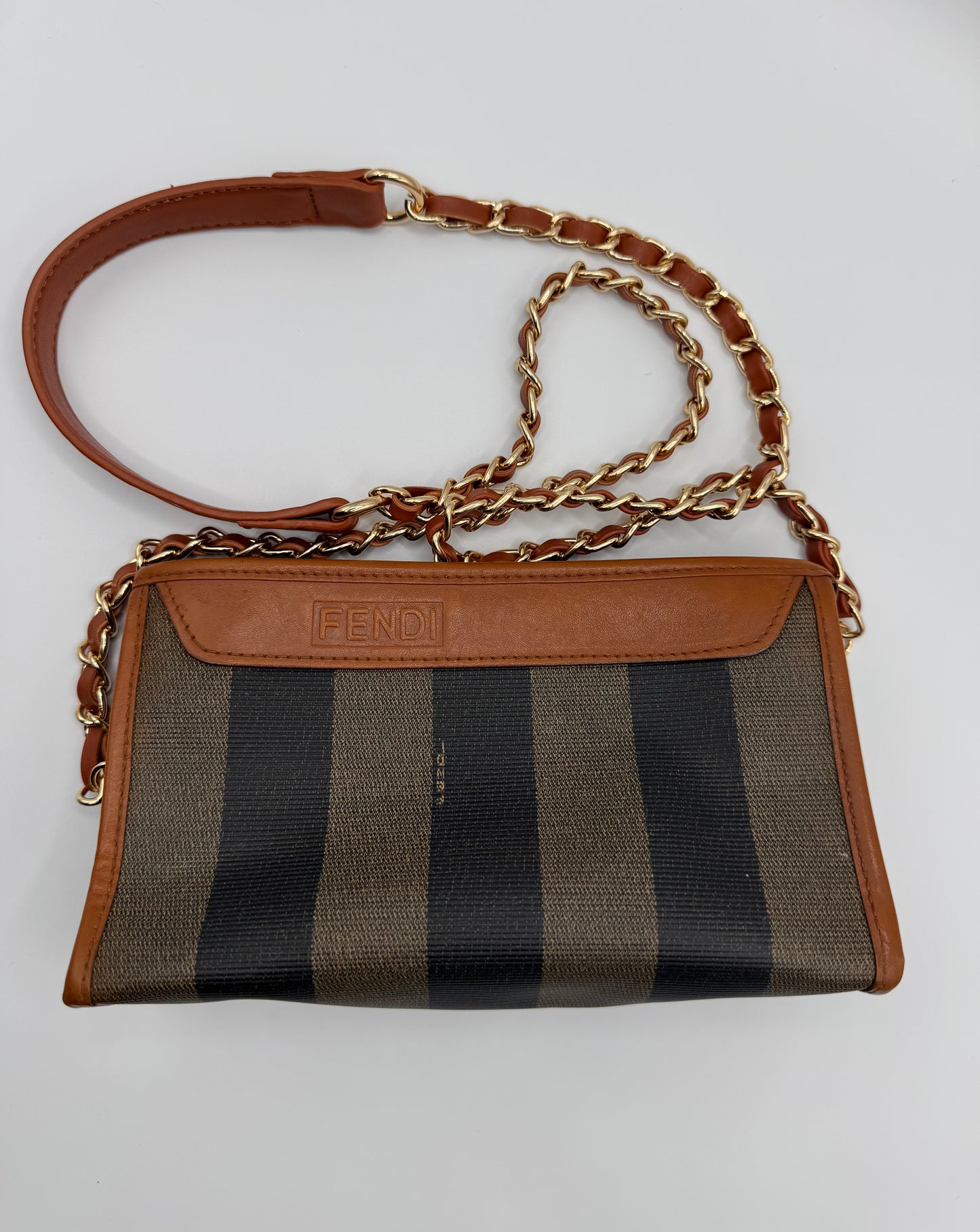 Vintage Fendi Stripe Clutch/Crossbody
