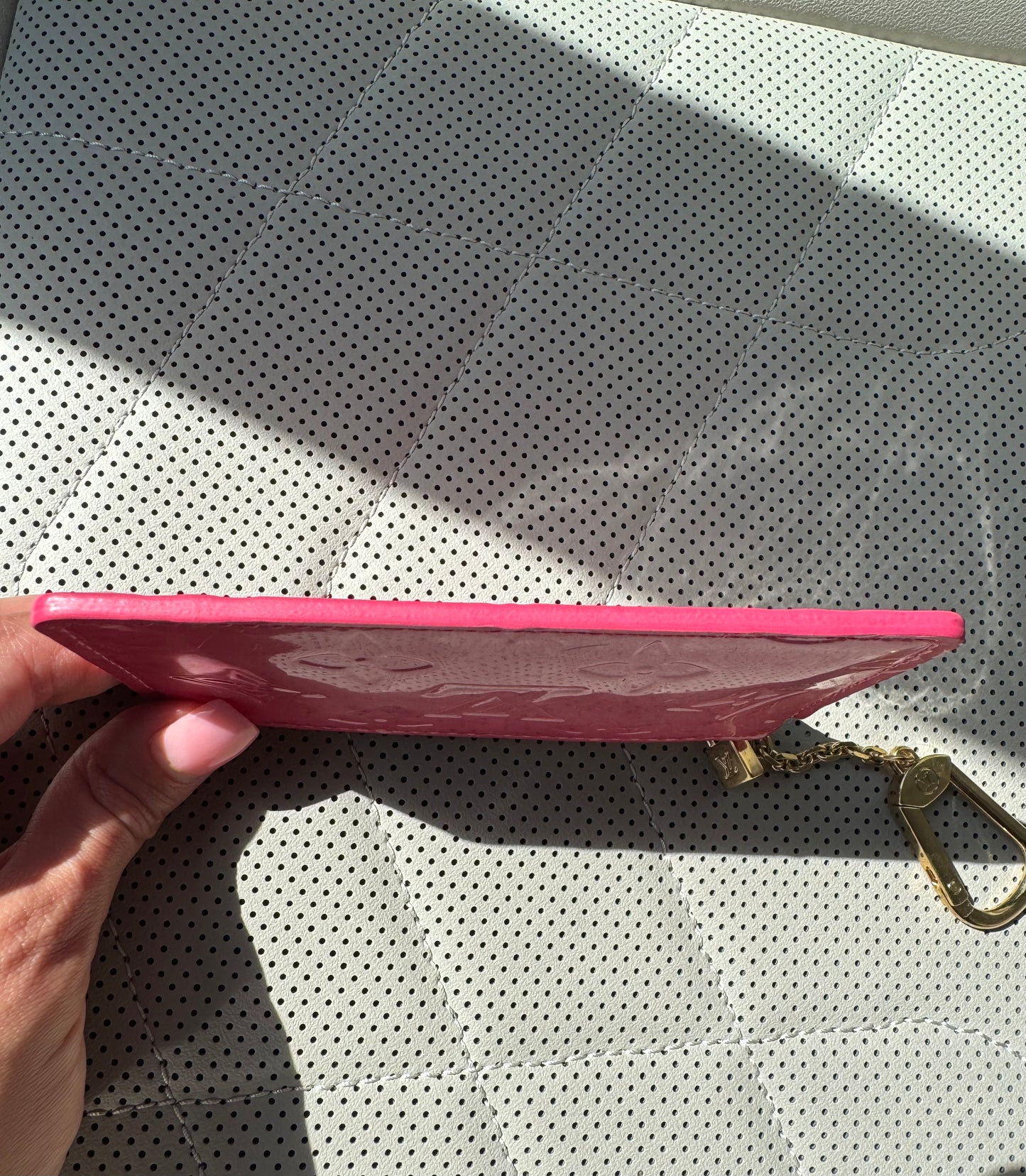 Vintage LV Pink Vernis Key Pouch