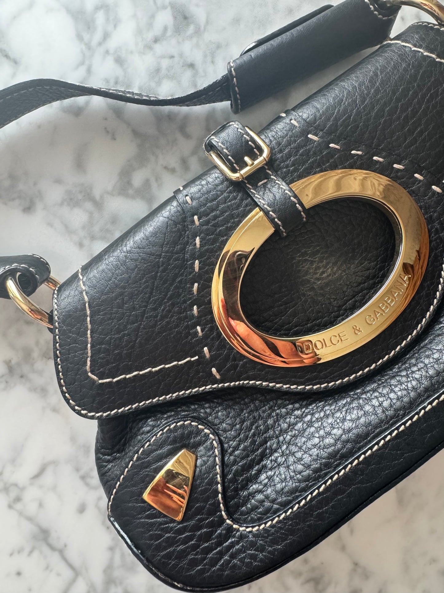 Vintage Dolce & Gabbana Leather Shoulder Bag
