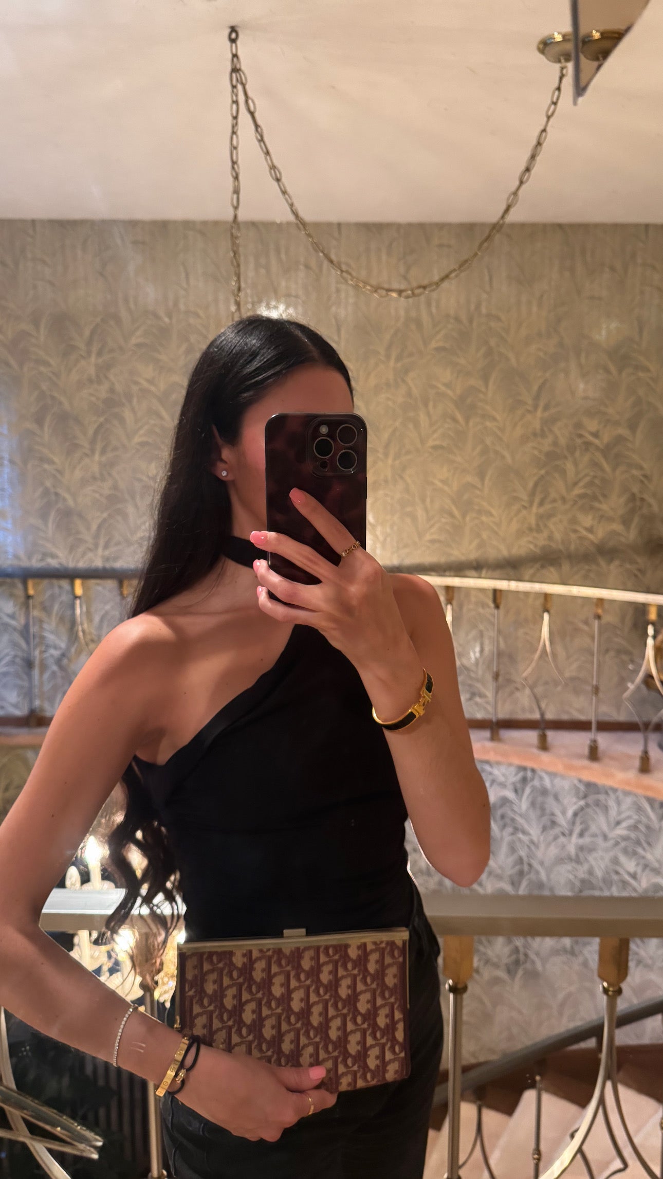 Vintage Dior Burgundy Trotter Clutch