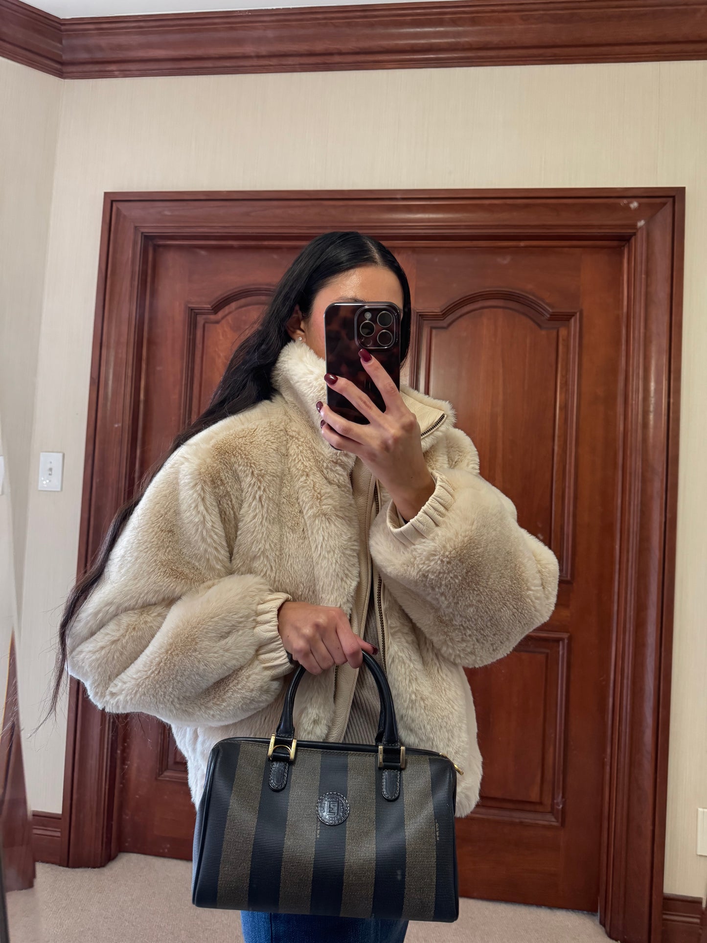 Vintage Fendi Mini Boston Bag- Black