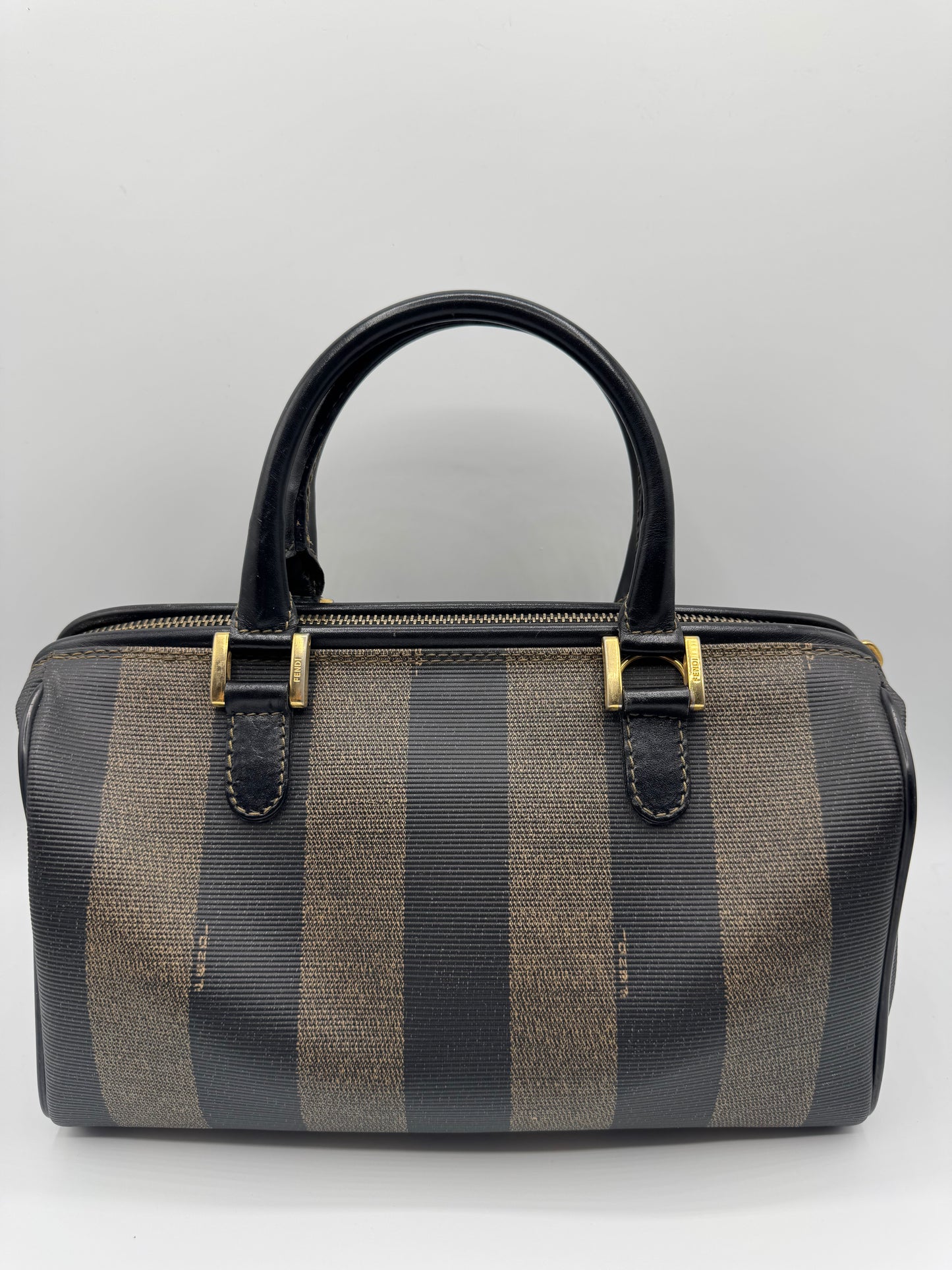 Vintage Fendi Mini Boston Bag- Black