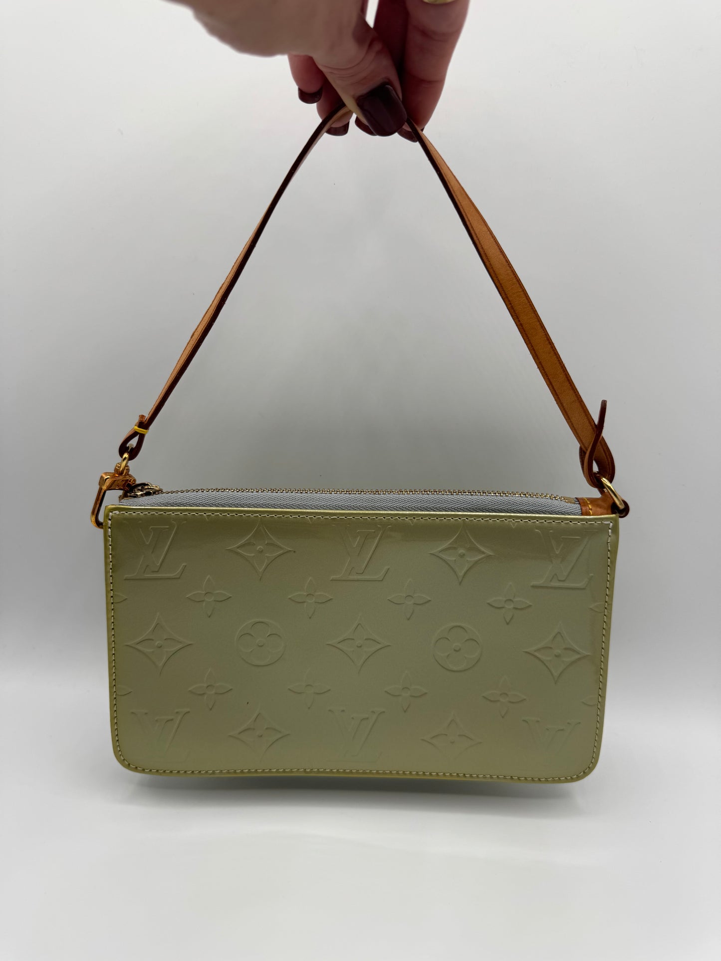 Vintage LV Vernis Pouchette Bag- Mint Green
