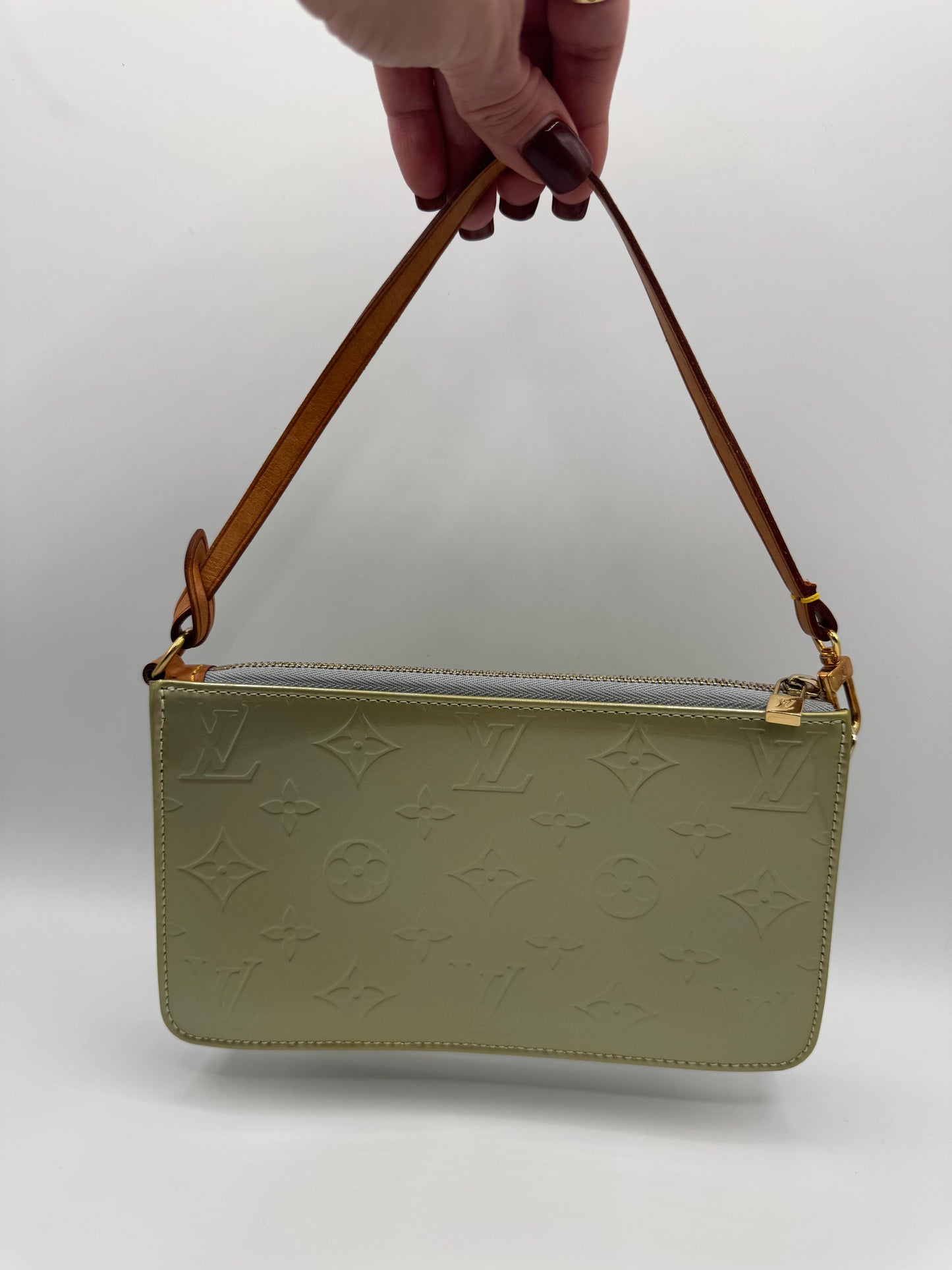 Vintage LV Vernis Pouchette Bag- Mint Green