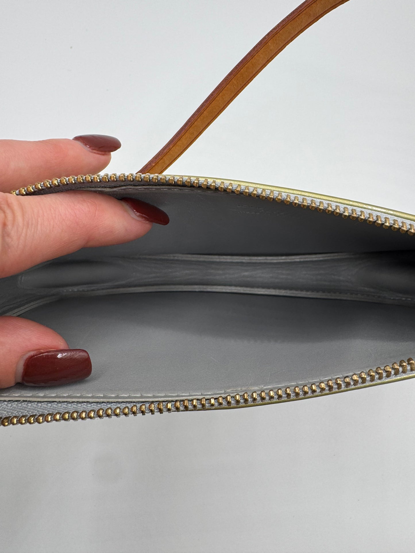 Vintage LV Vernis Pouchette Bag- Mint Green