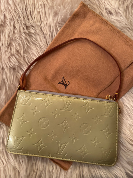 Vintage LV Vernis Pouchette Bag- Mint Green