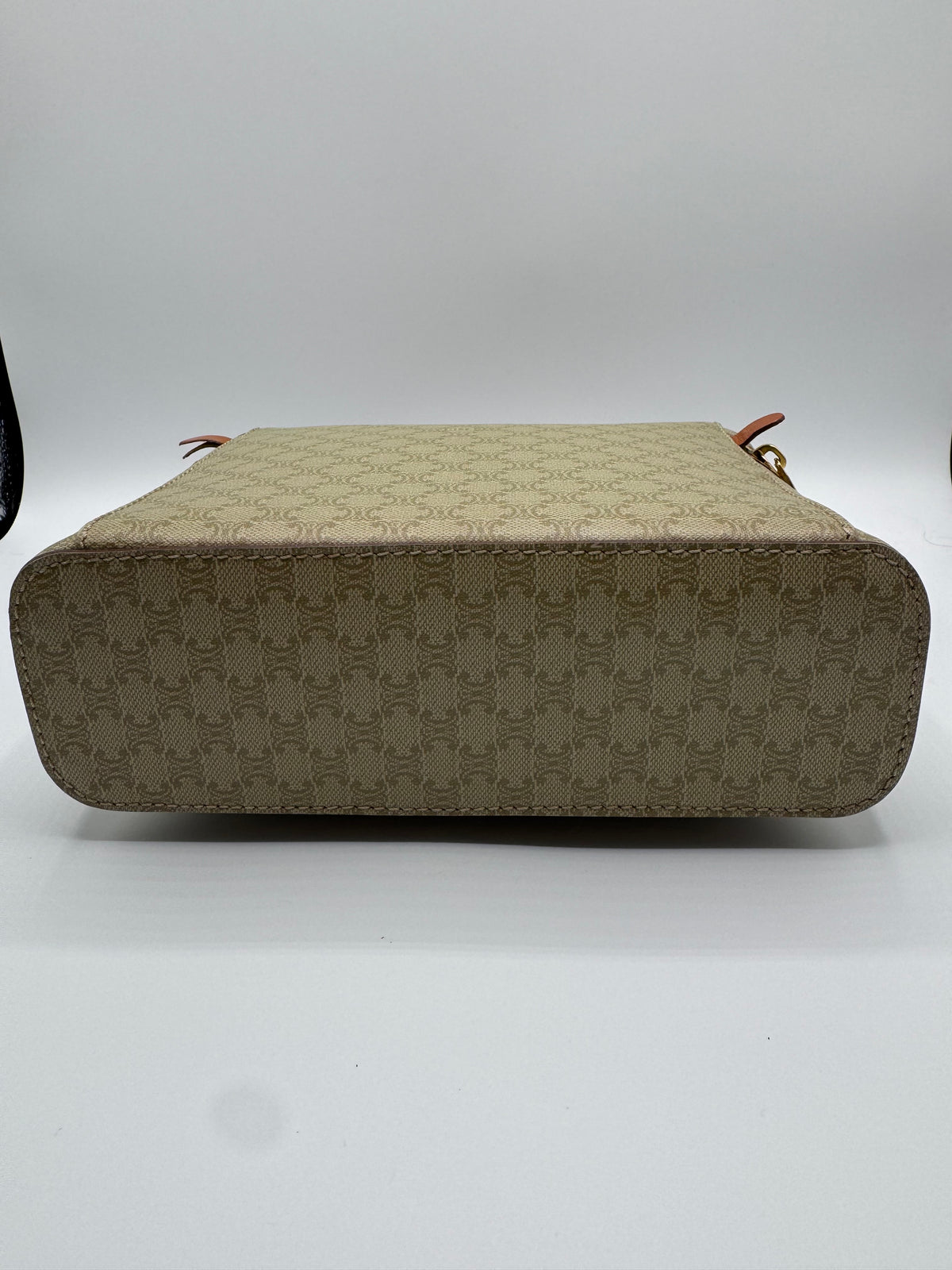 Vintage Celine Macadam Tan Vanity Bag
