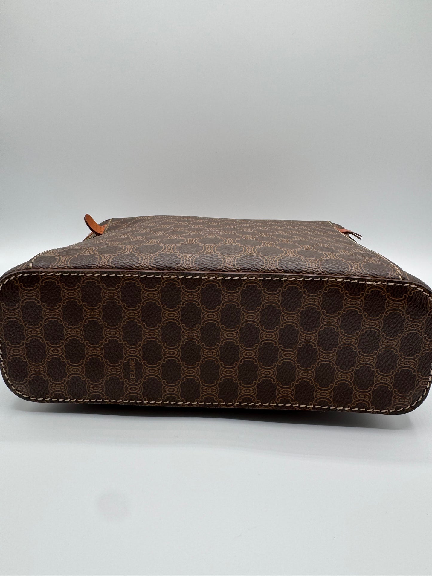 Vintage Celine Macadam Brown Vanity Bag