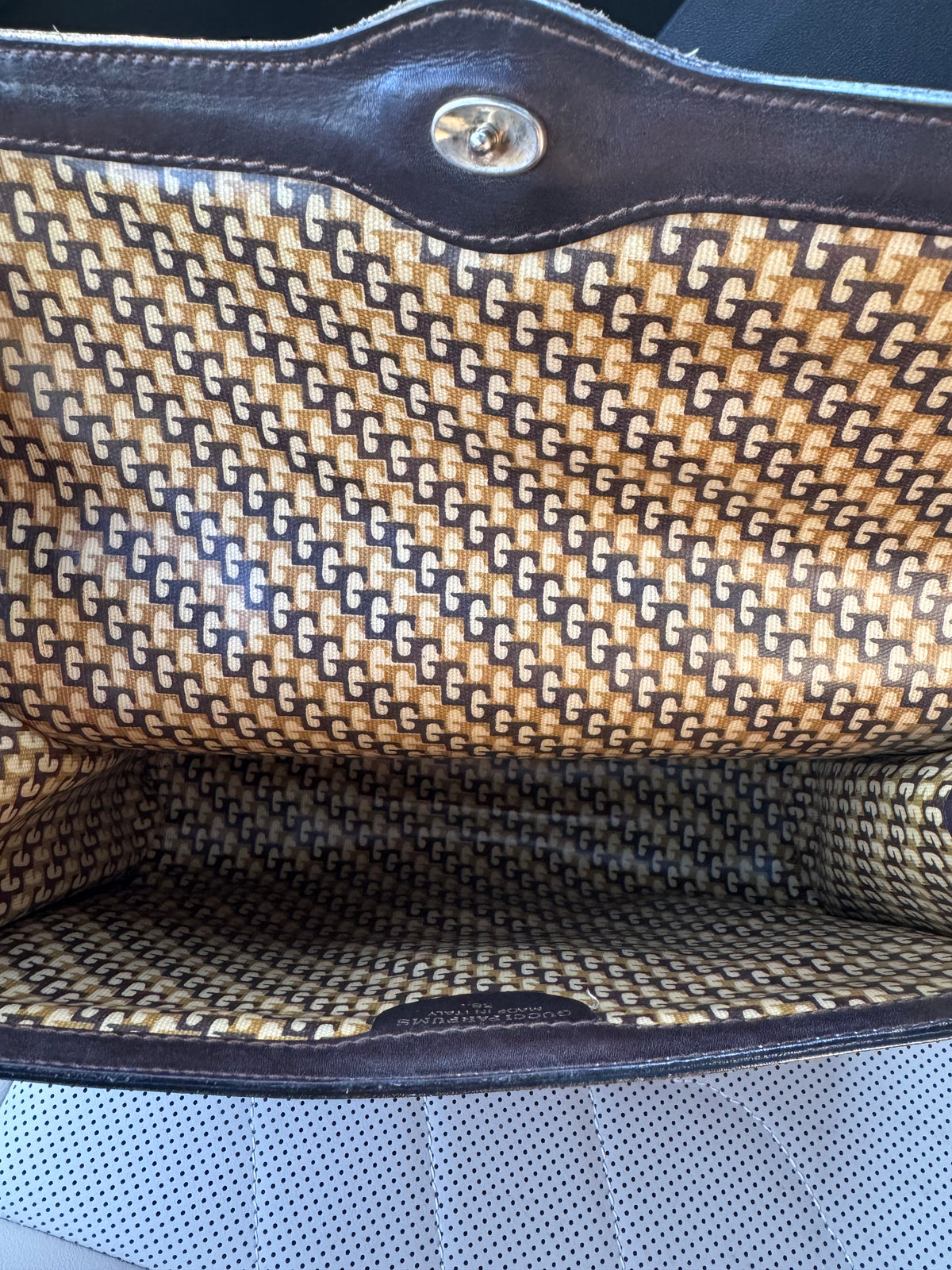 Vintage Gucci Brown Suede Clutch