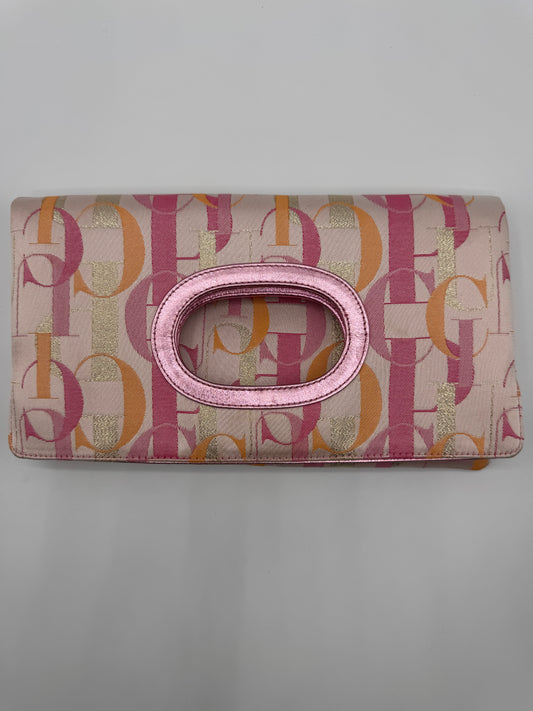 Vintage Pucci Pink and Orange Foldover Clutch