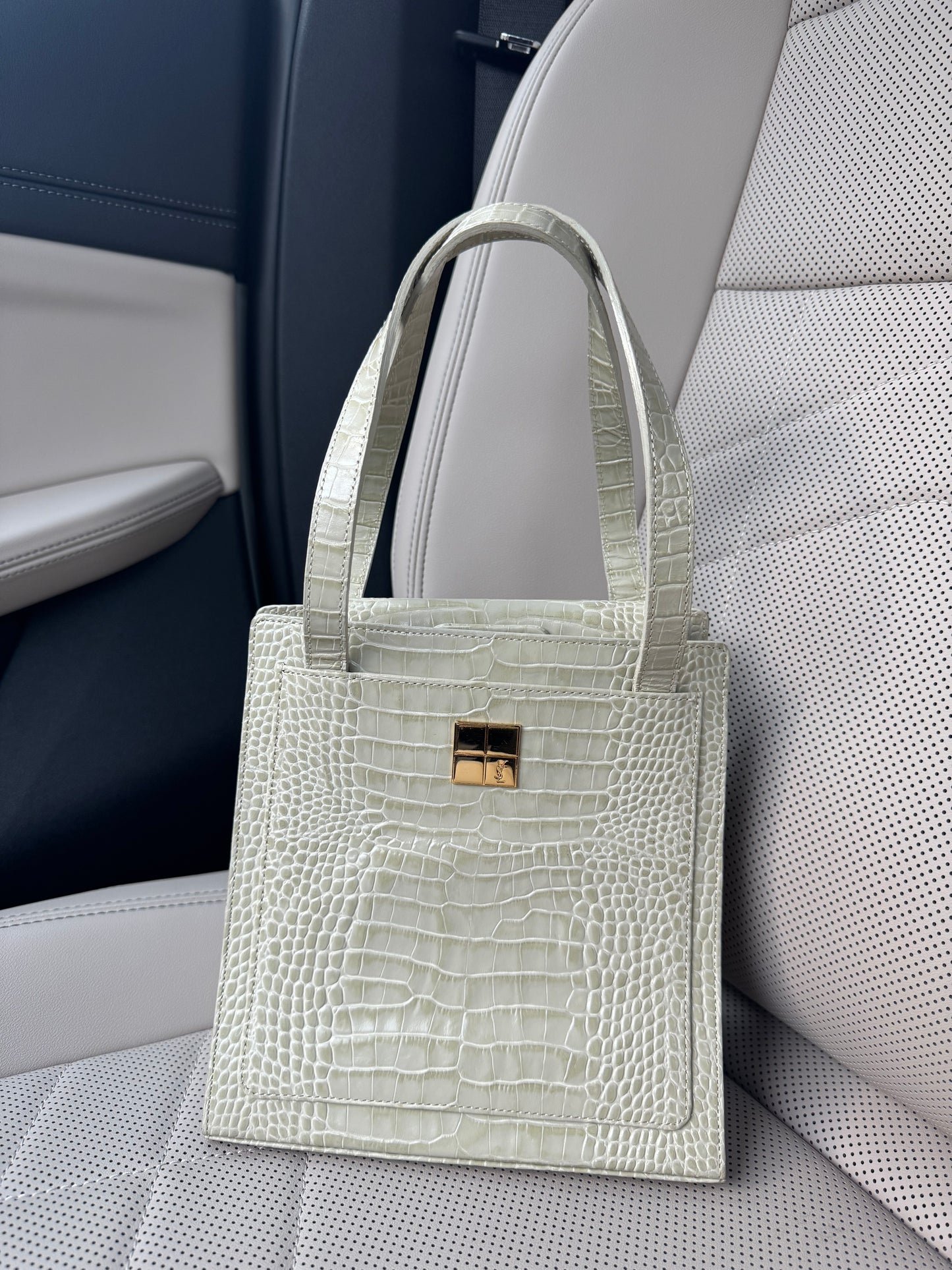 Vintage YSL Croc Embossed Bag