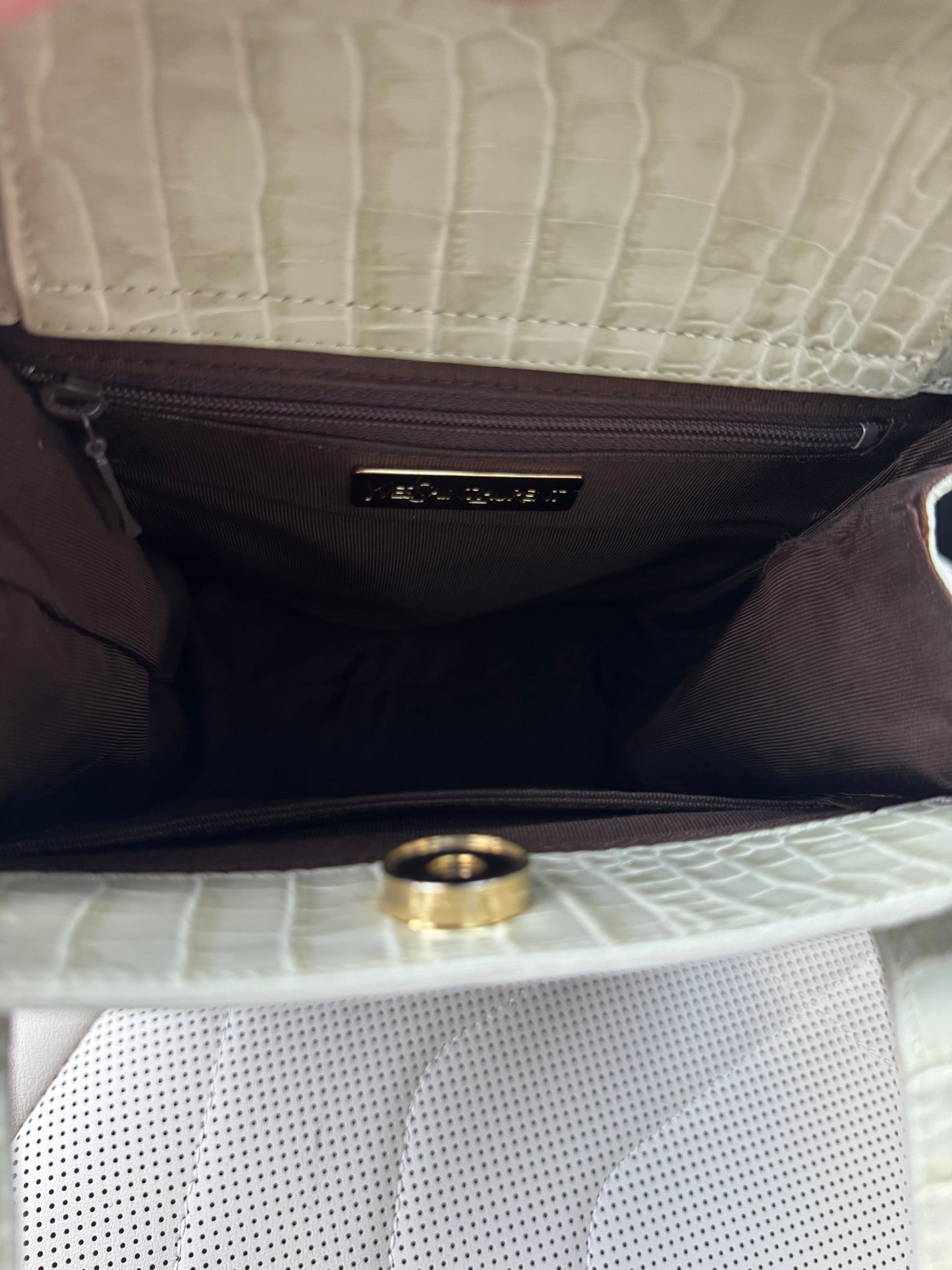 Vintage YSL Croc Embossed Bag