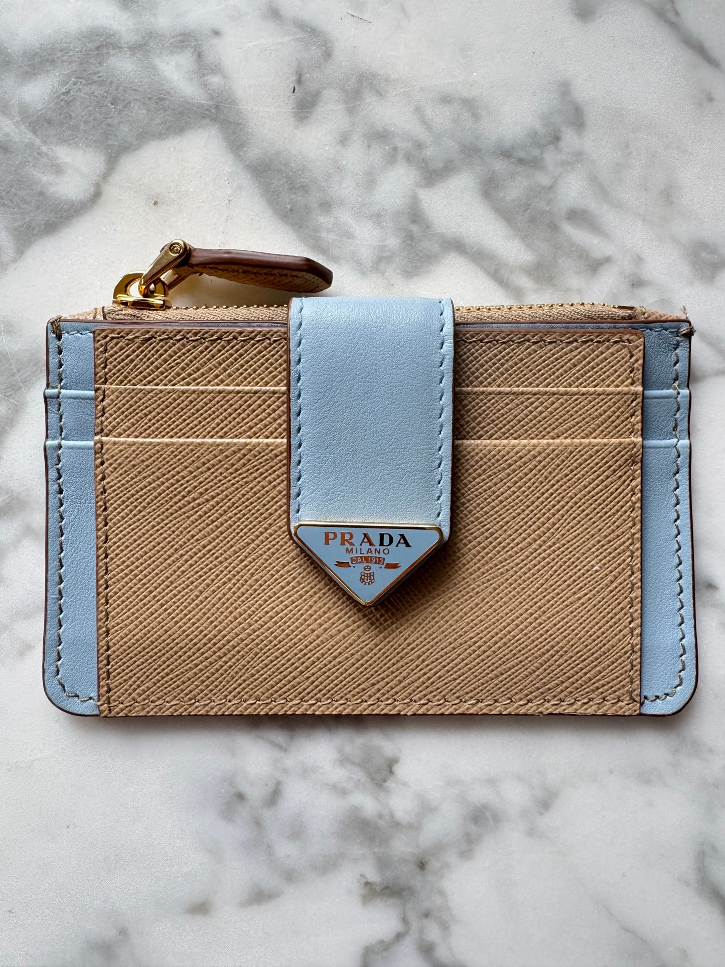 Prada Two-Tone Card Holder