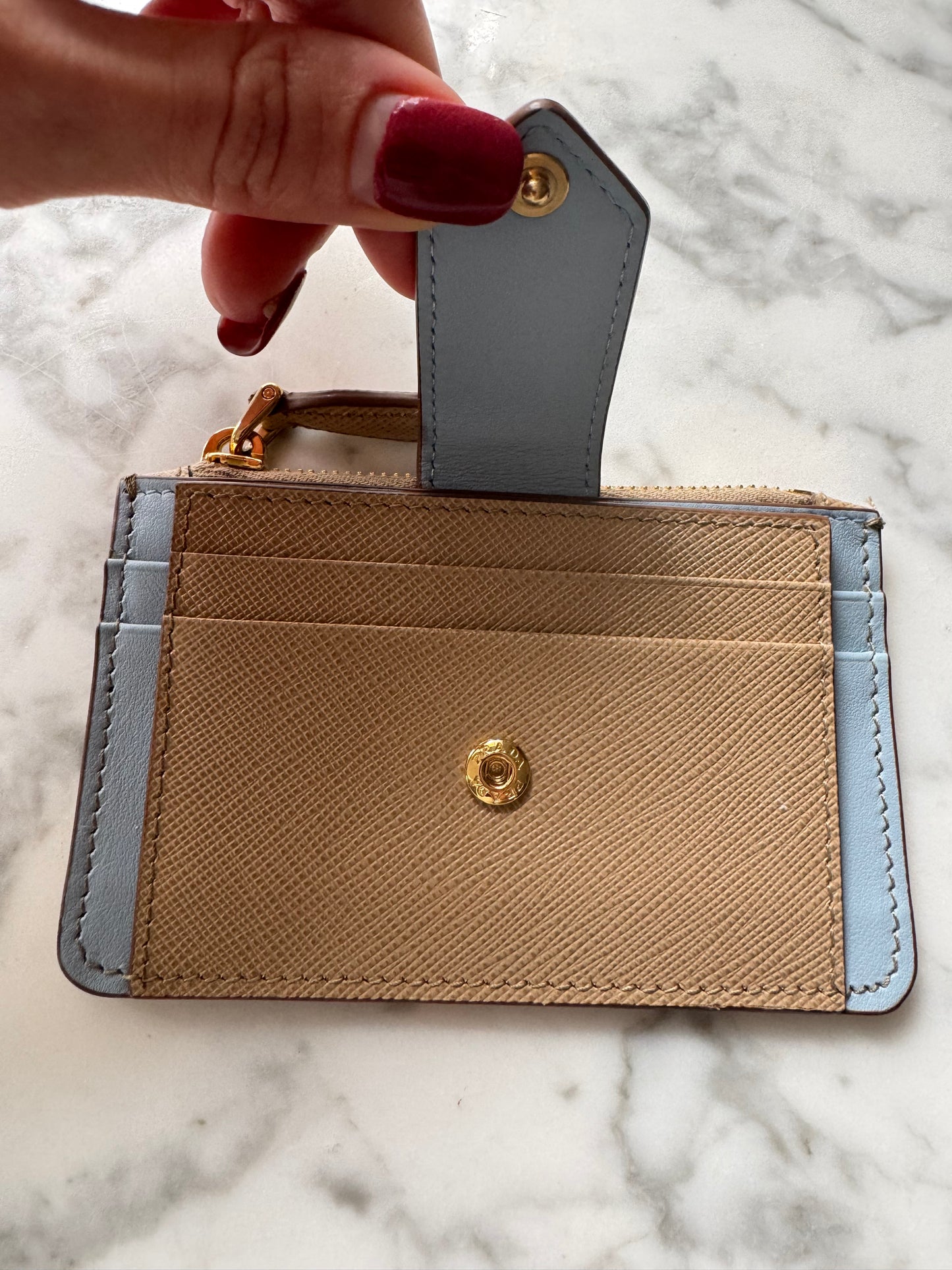 Prada Two-Tone Card Holder