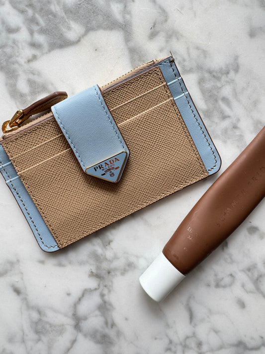 Prada Two-Tone Card Holder