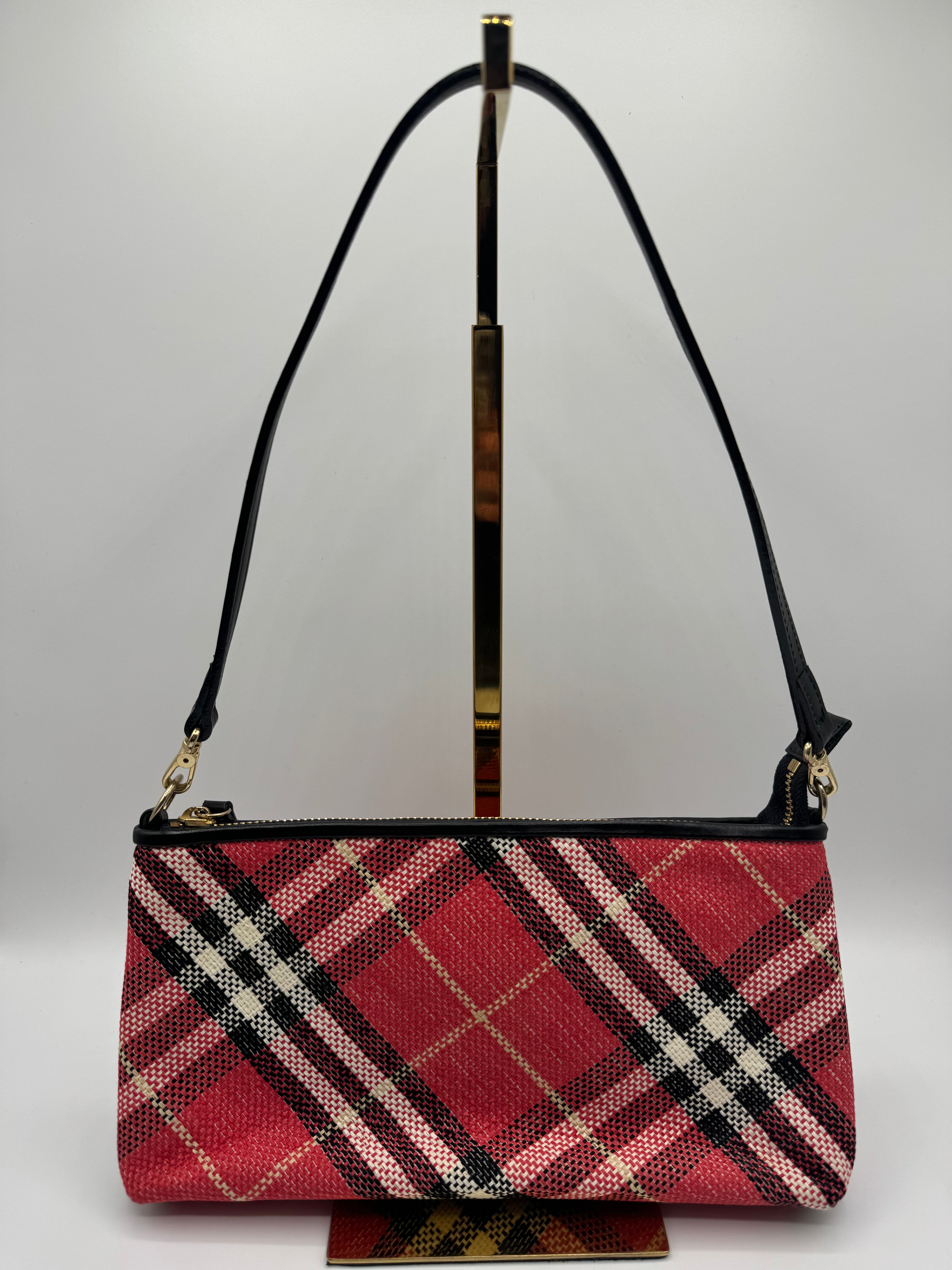 Vintage Burberry Nova Check Pouchette Bag