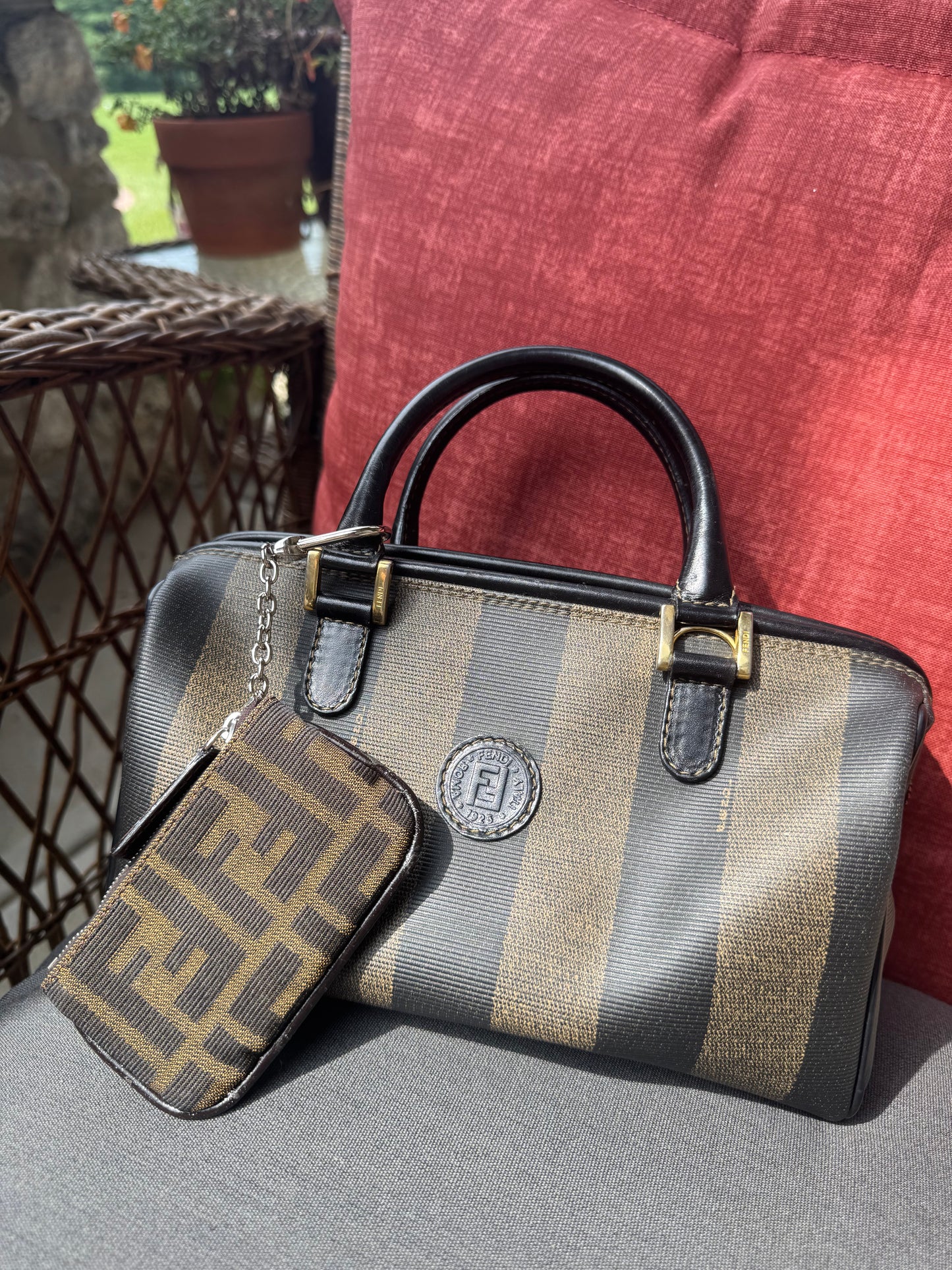 Vintage Fendi Zucca Key Pouch