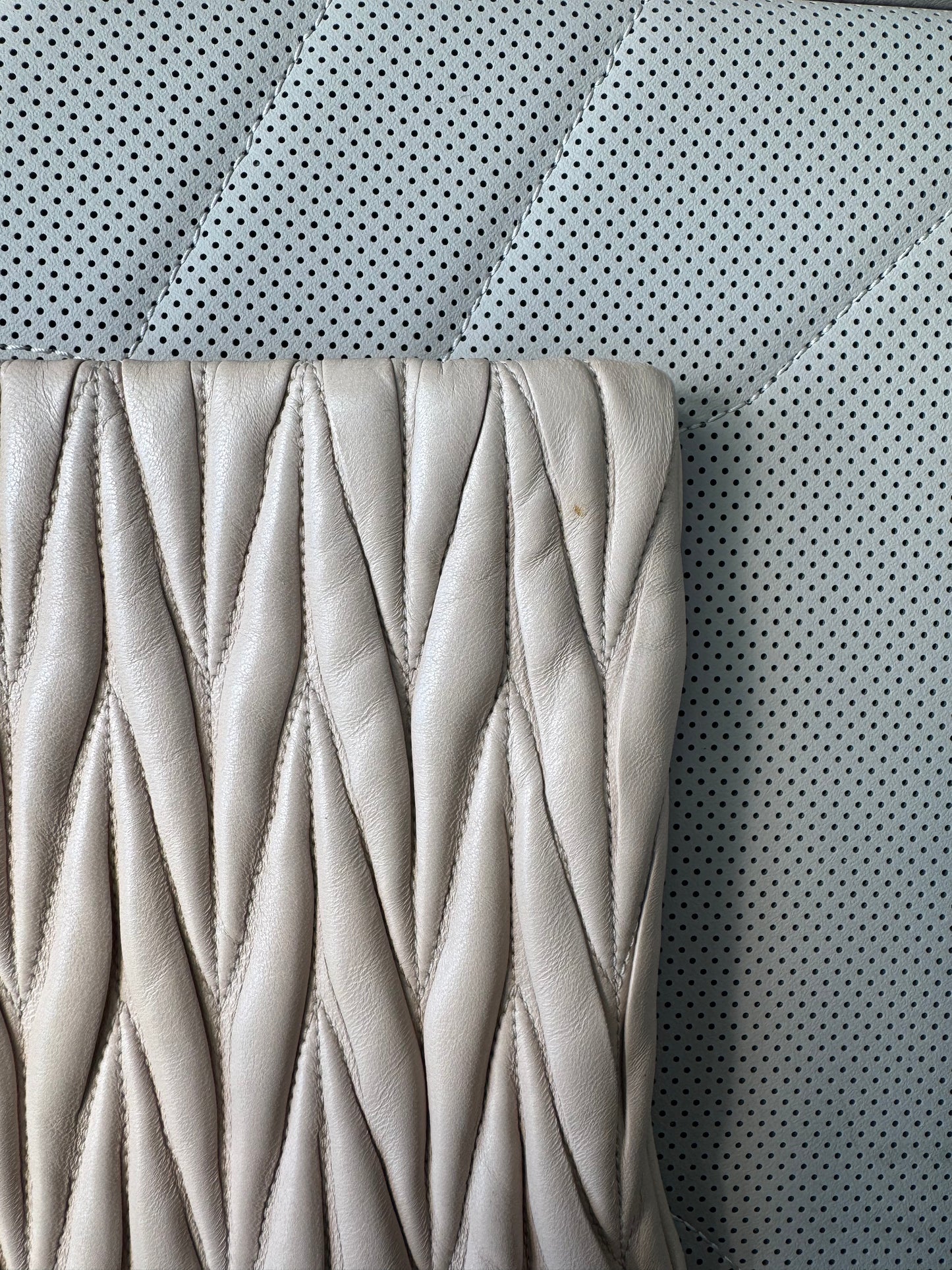Miu Miu Beige Leather Clutch