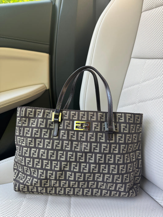 Vintage Fendi Monogram Tote Bag