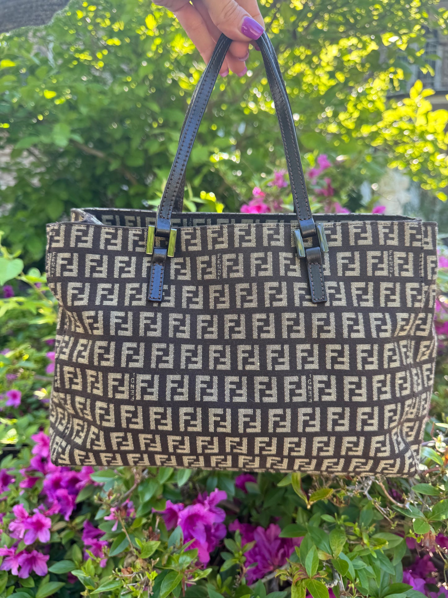 Vintage Fendi Monogram Tote Bag