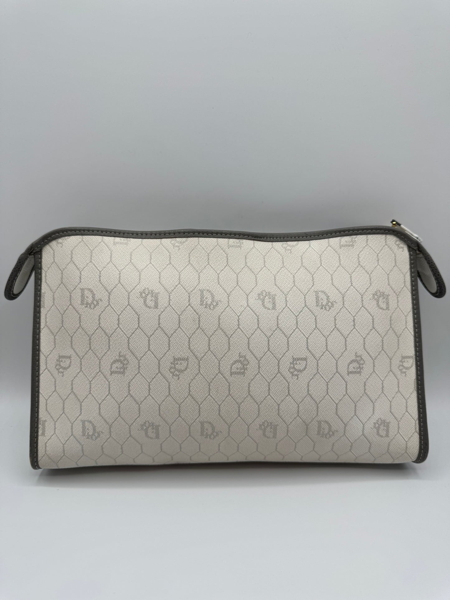 Vintage Dior White Clutch/Makeup Bag