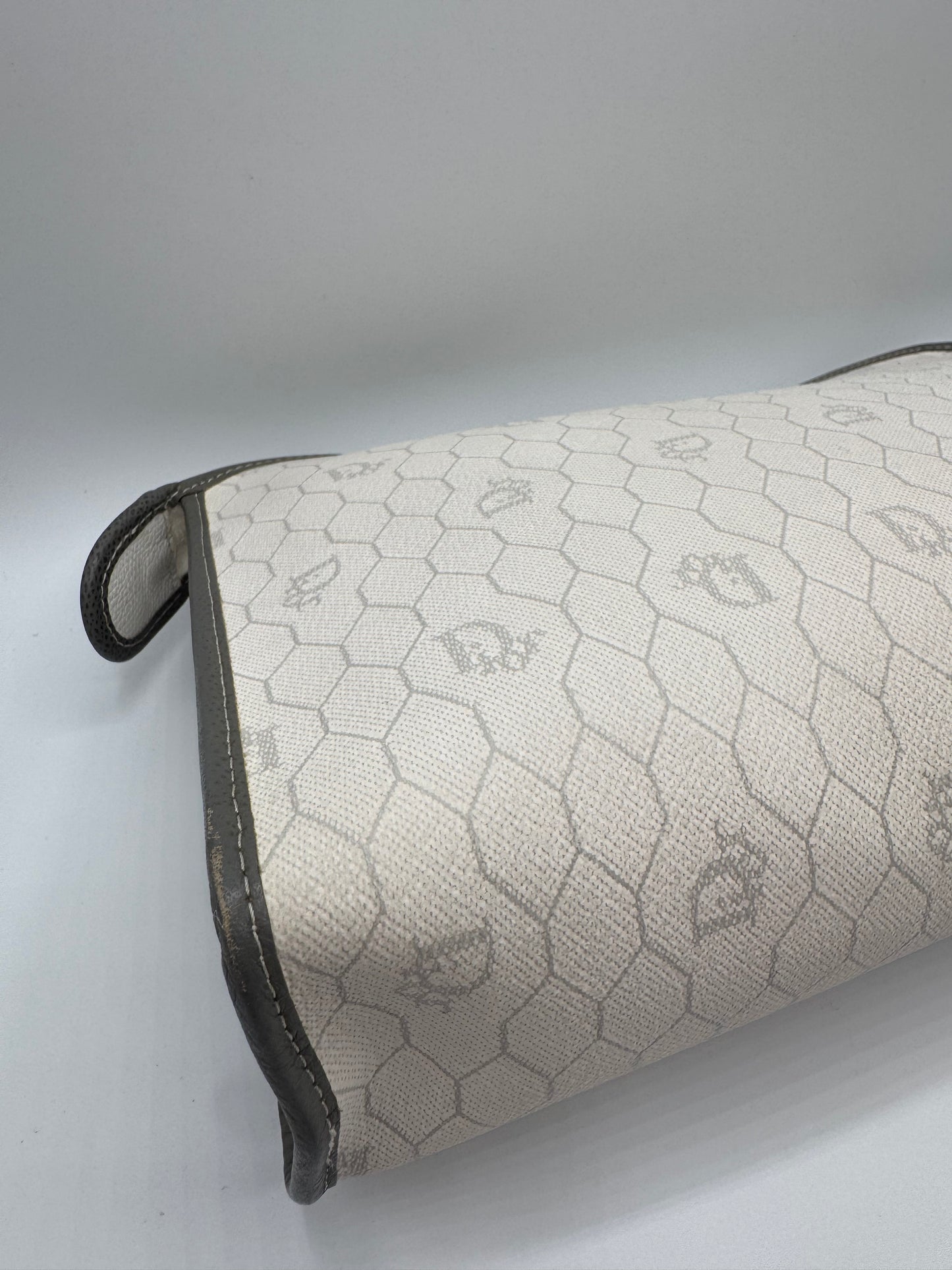 Vintage Dior White Clutch/Makeup Bag